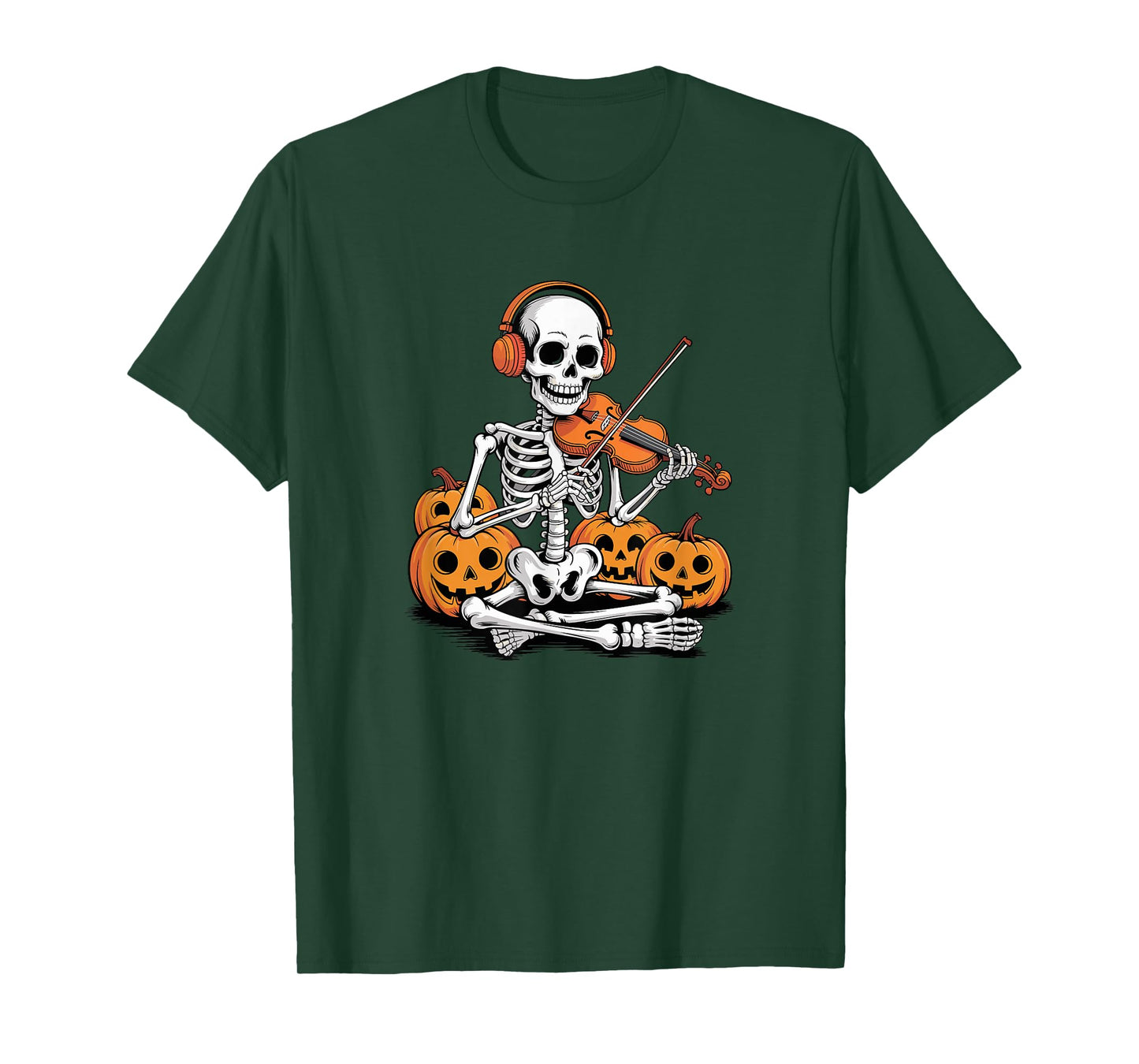 Halloween Skeleton Violin Violinist Fiddle T-Shirt
