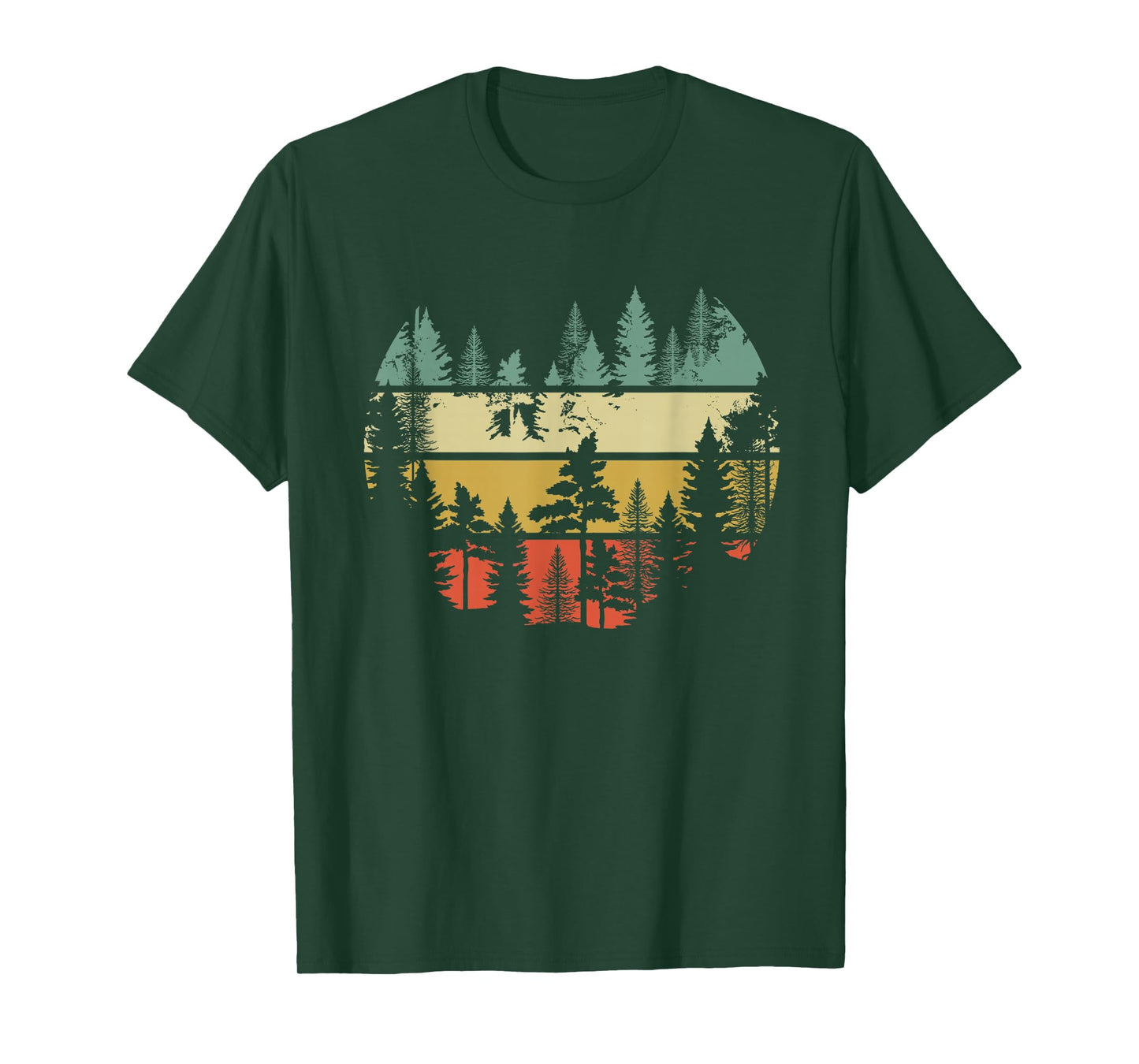 Trees Outdoors Nature Wildlife Retro Forest T-Shirt