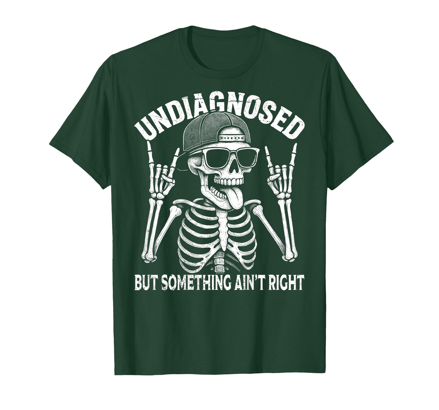 Undiagnosed But Something Ain't Right Fun Halloween On Back T-Shirt