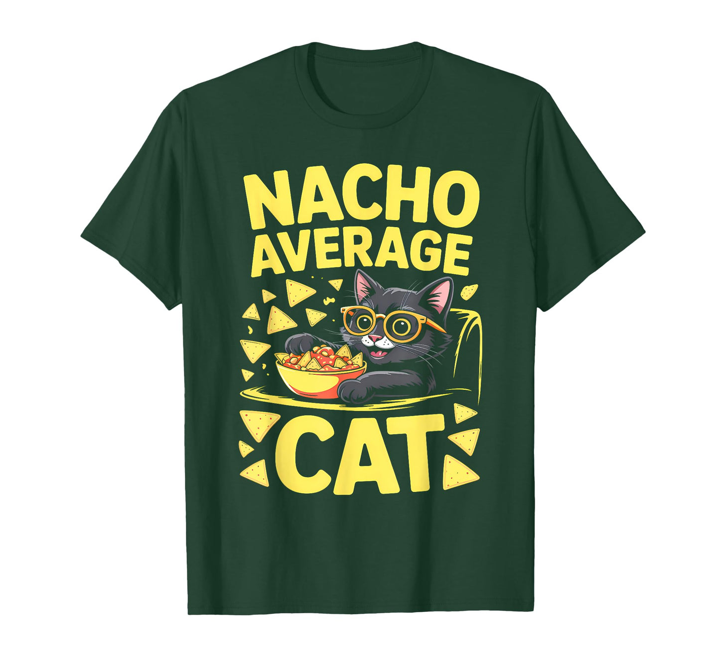 Nacho Average Cat – Funny Food Pun Meme T-Shirt