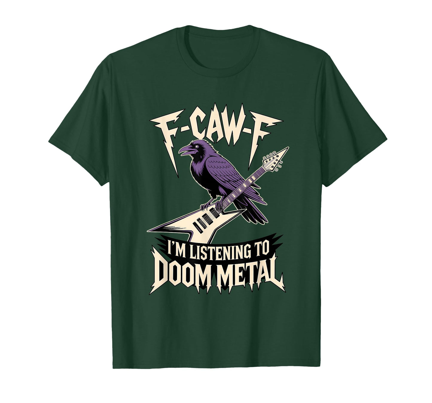 F-Caw-F Crow Blackbird FCAWF Doom Metal Music Metalhead T-Shirt