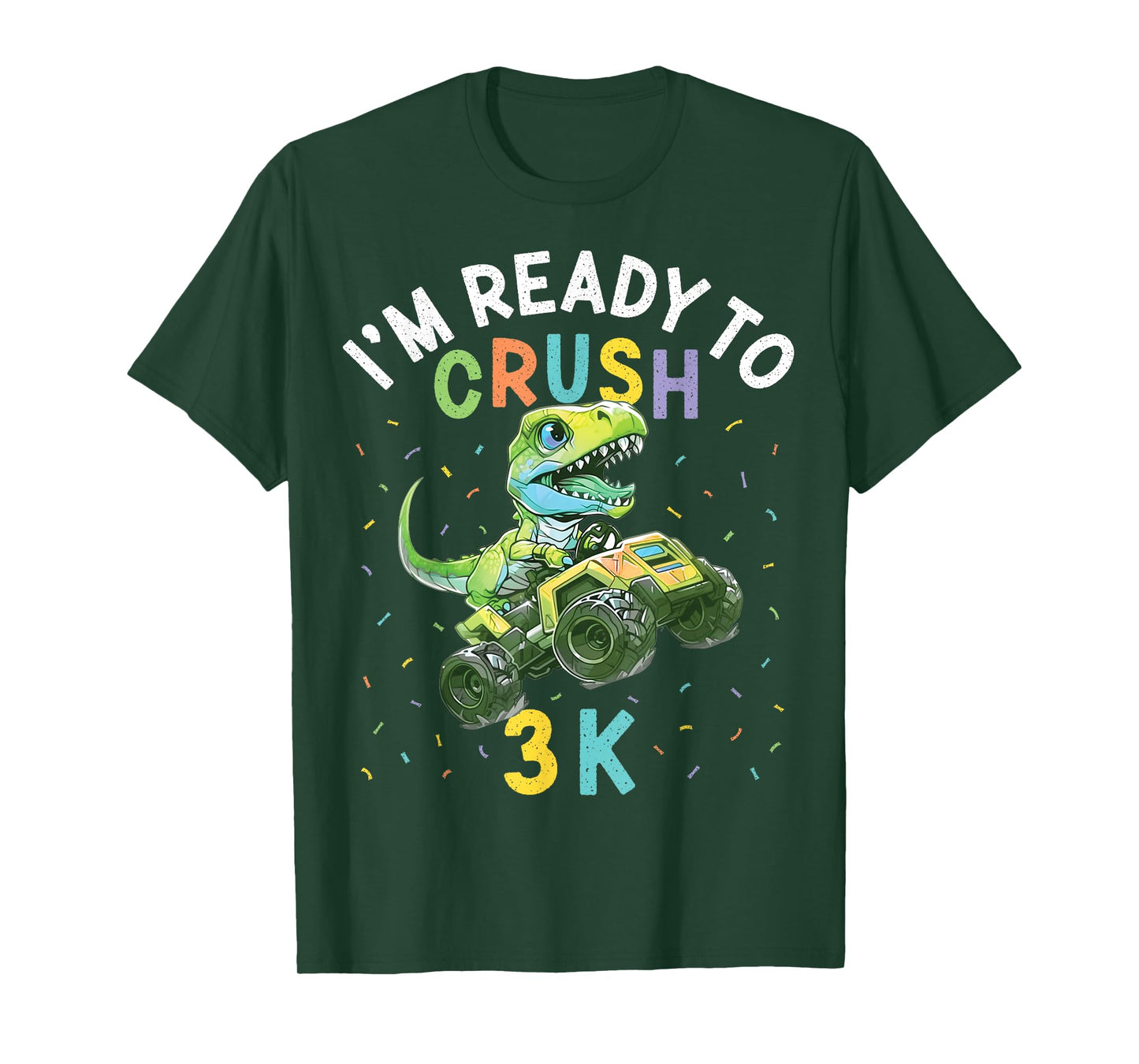 I'm Ready to Crush 3K Dinosaur Back to School 3K Kid Funny T-Shirt