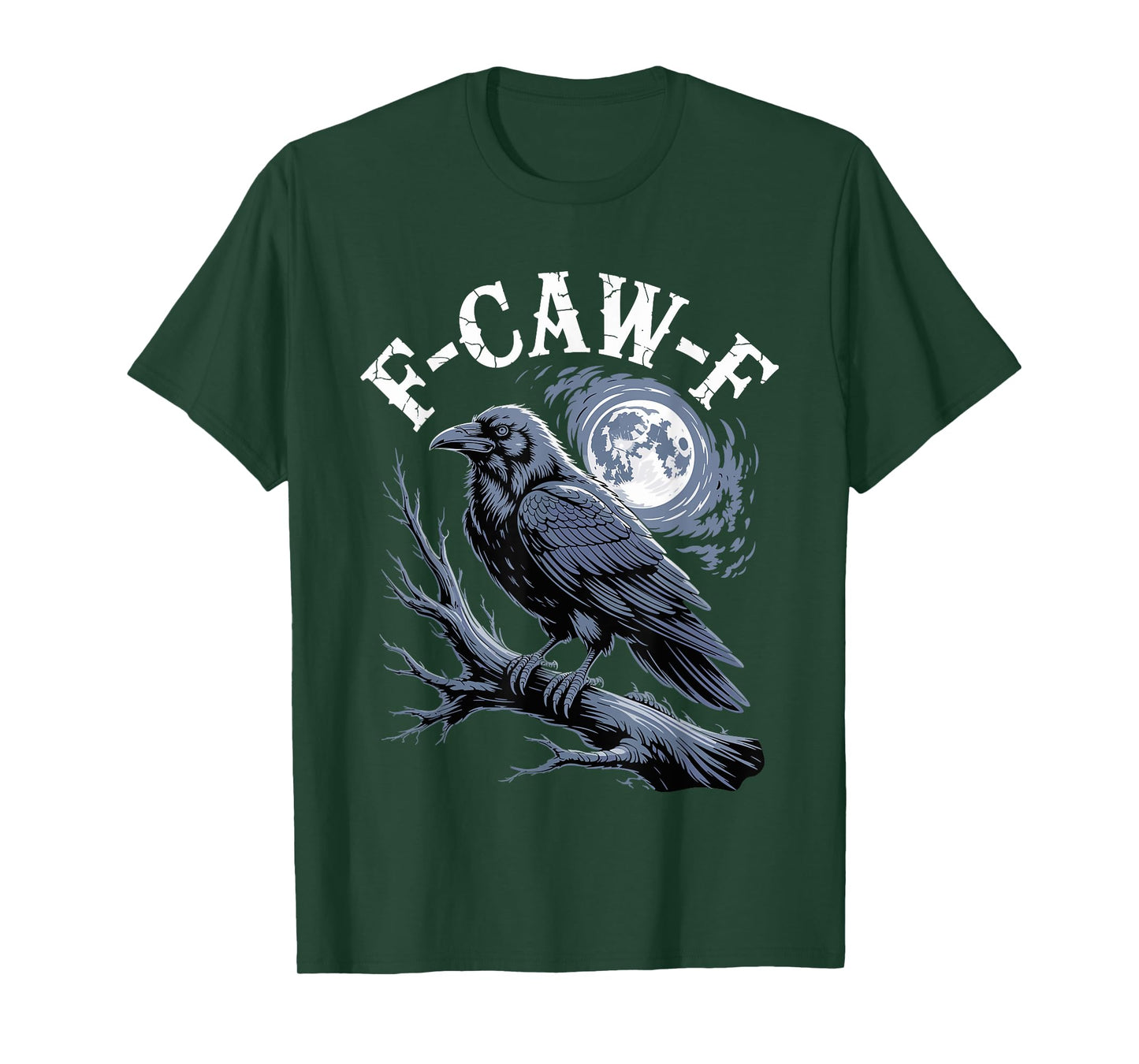 F-Caw-F Raven Moon Gothic Halloween, Black Crow Bird Lover T-Shirt