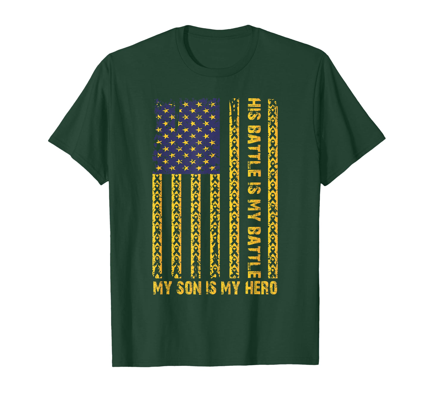 Childhood Cancer Awareness September My Son Is My Hero Boy T-Shirt