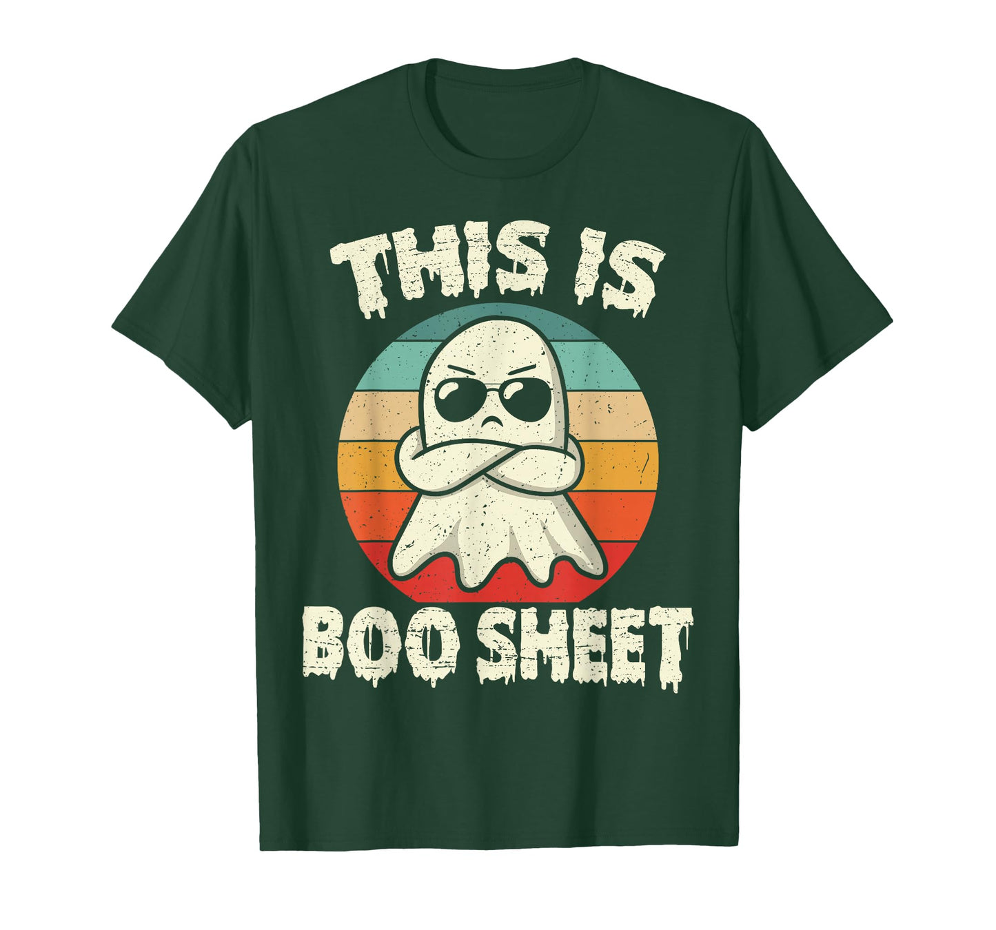 This is Boo Sheet Ghost Retro Halloween Costume Men Women T-Shirt