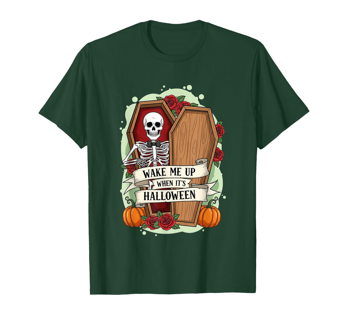 Wake Me Up When It's Halloween Skeleton T-Shirt