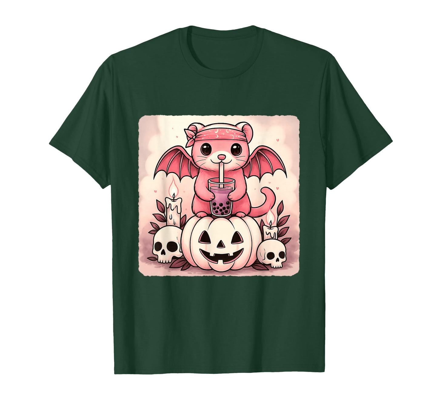 Ferret Bat Kawaii Pastel Goth Creepy Cute Skeleton T-Shirt