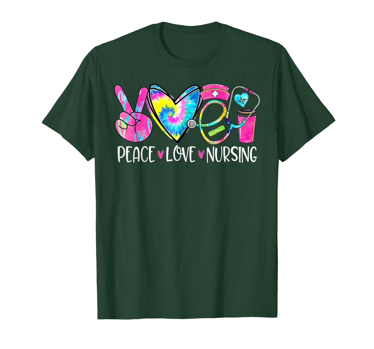 Peace Love Nursing Stethoscope Nurse Life Nurse Week 2024 T-Shirt