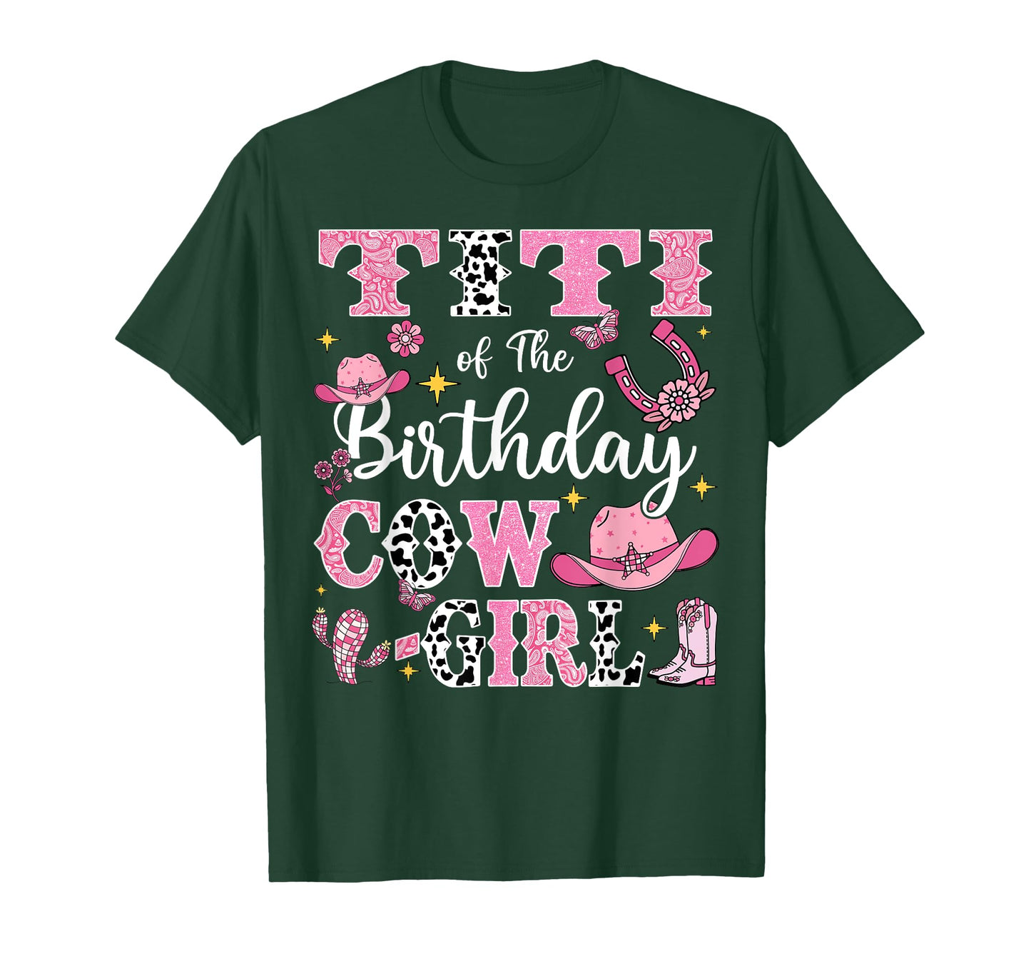 Titi Of The Birthday Cow-Girl Rodeo Cow Girl Birthday T-Shirt
