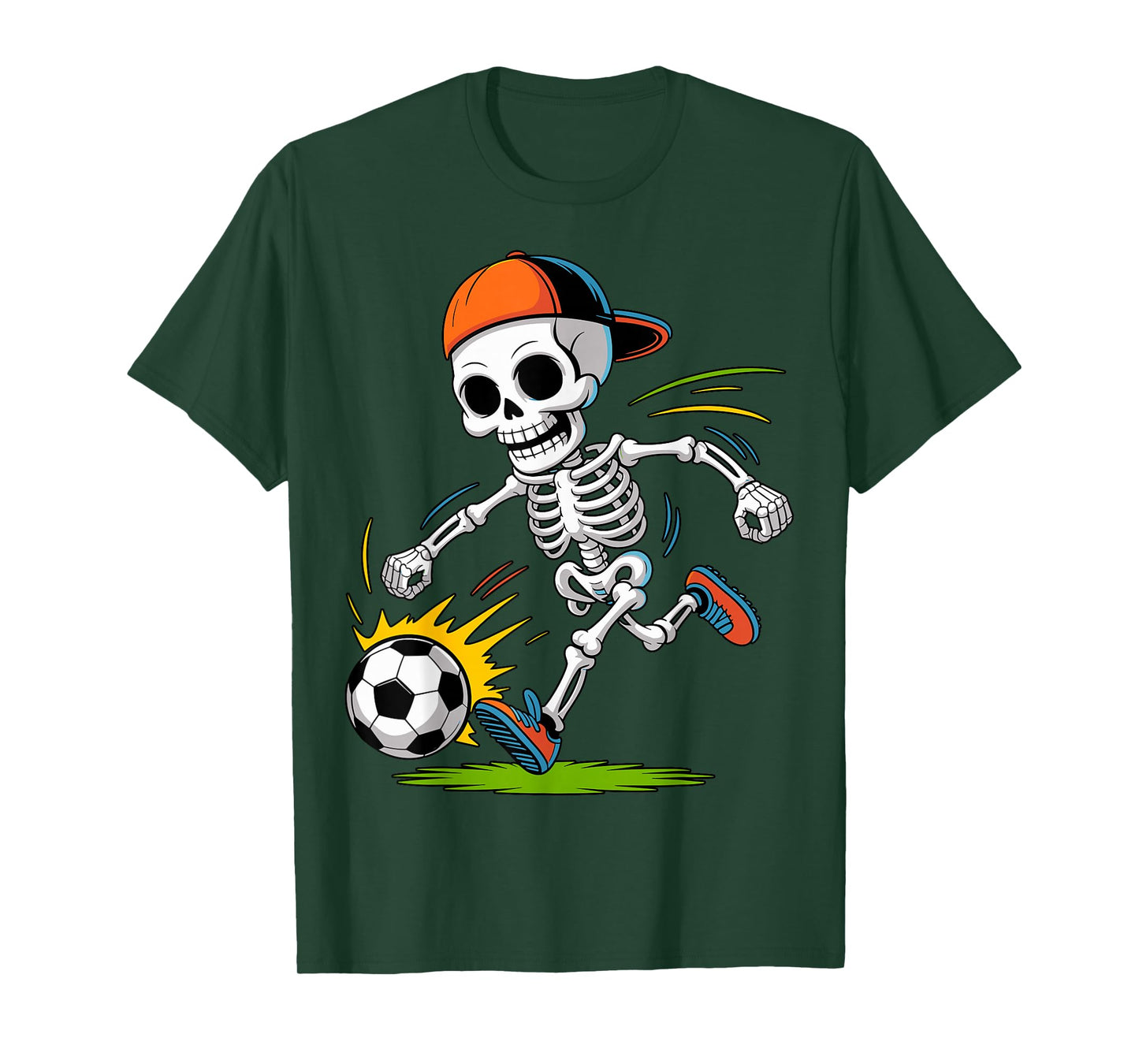 Skeleton Soccer Player Halloween T-Shirt