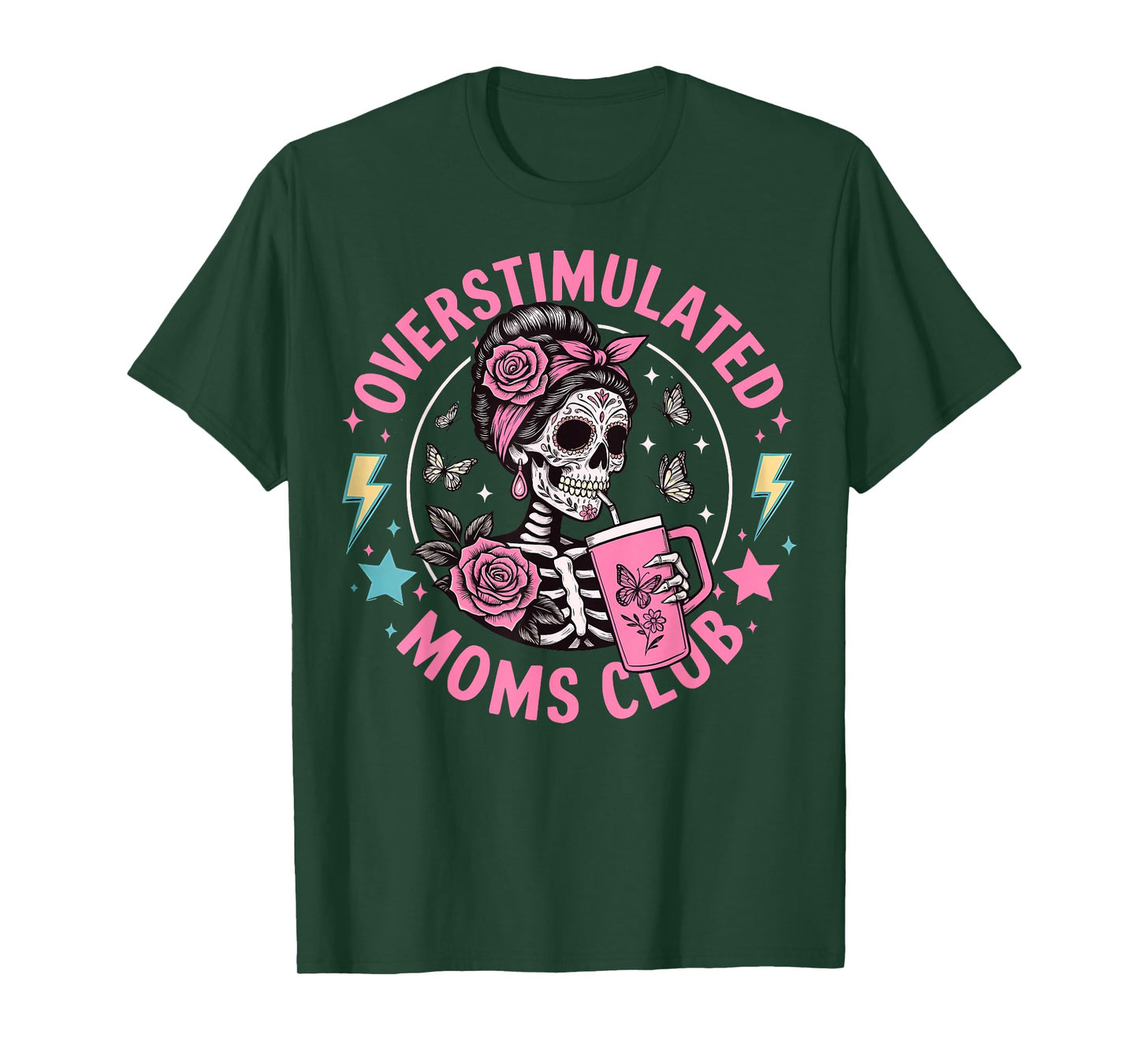 Overstimulated Moms Club Unique Neurotype Mom Mental Health T-Shirt