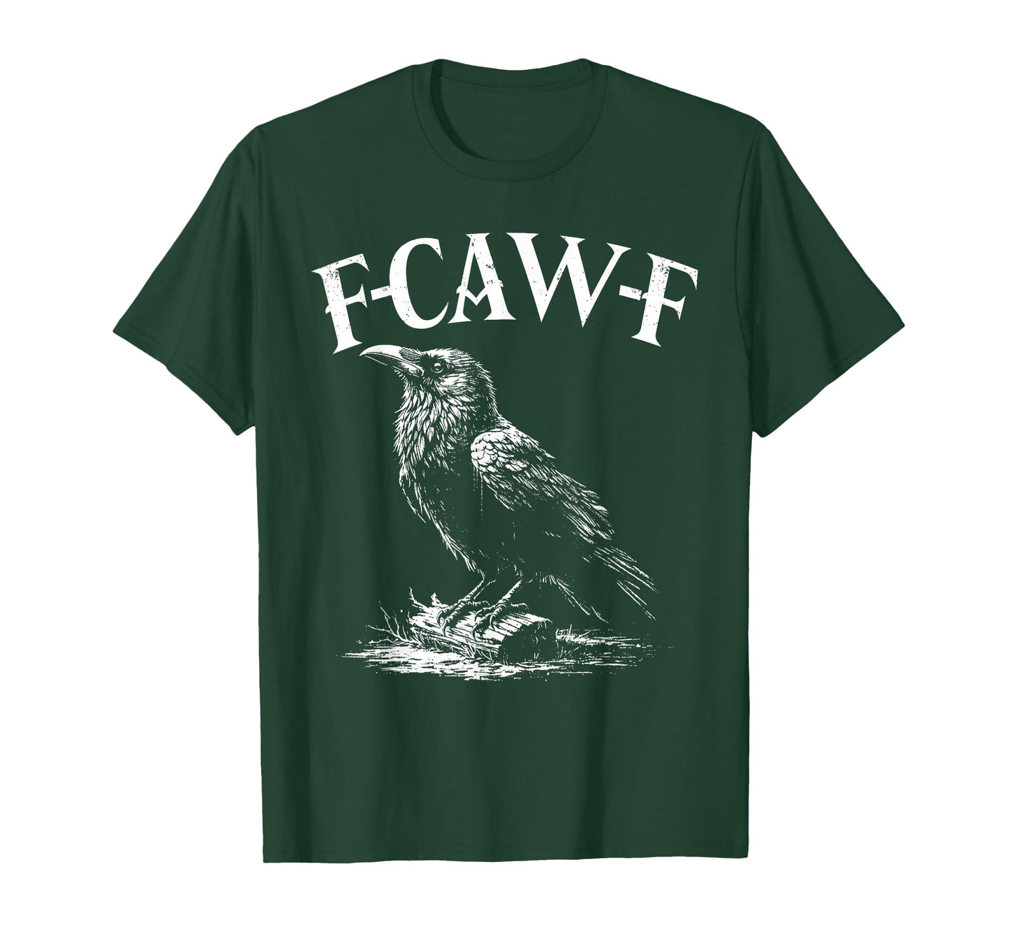 Funny Crow F-Caw-F Vintage Halloween Spooky Bird Costume T-Shirt