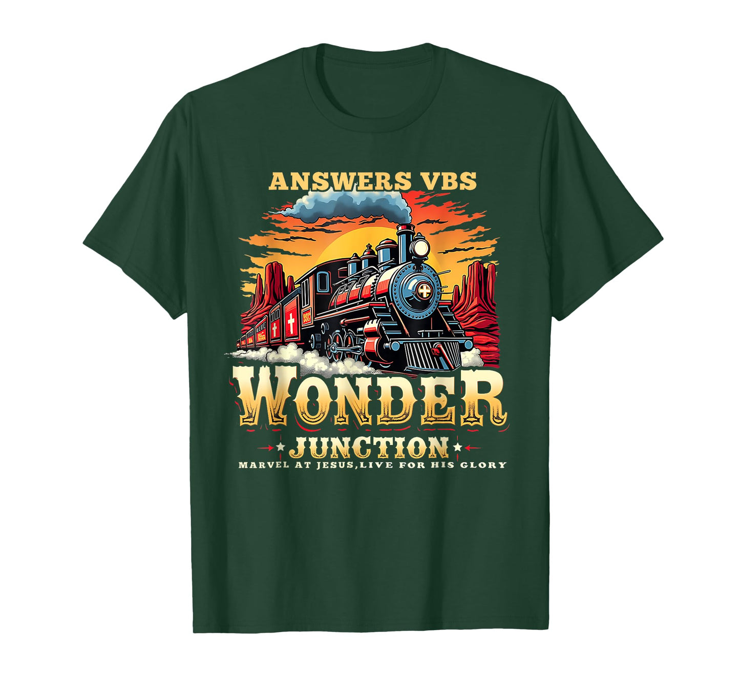 Answers VBS Wonder Junction Christian Train Theme Apparel T-Shirt