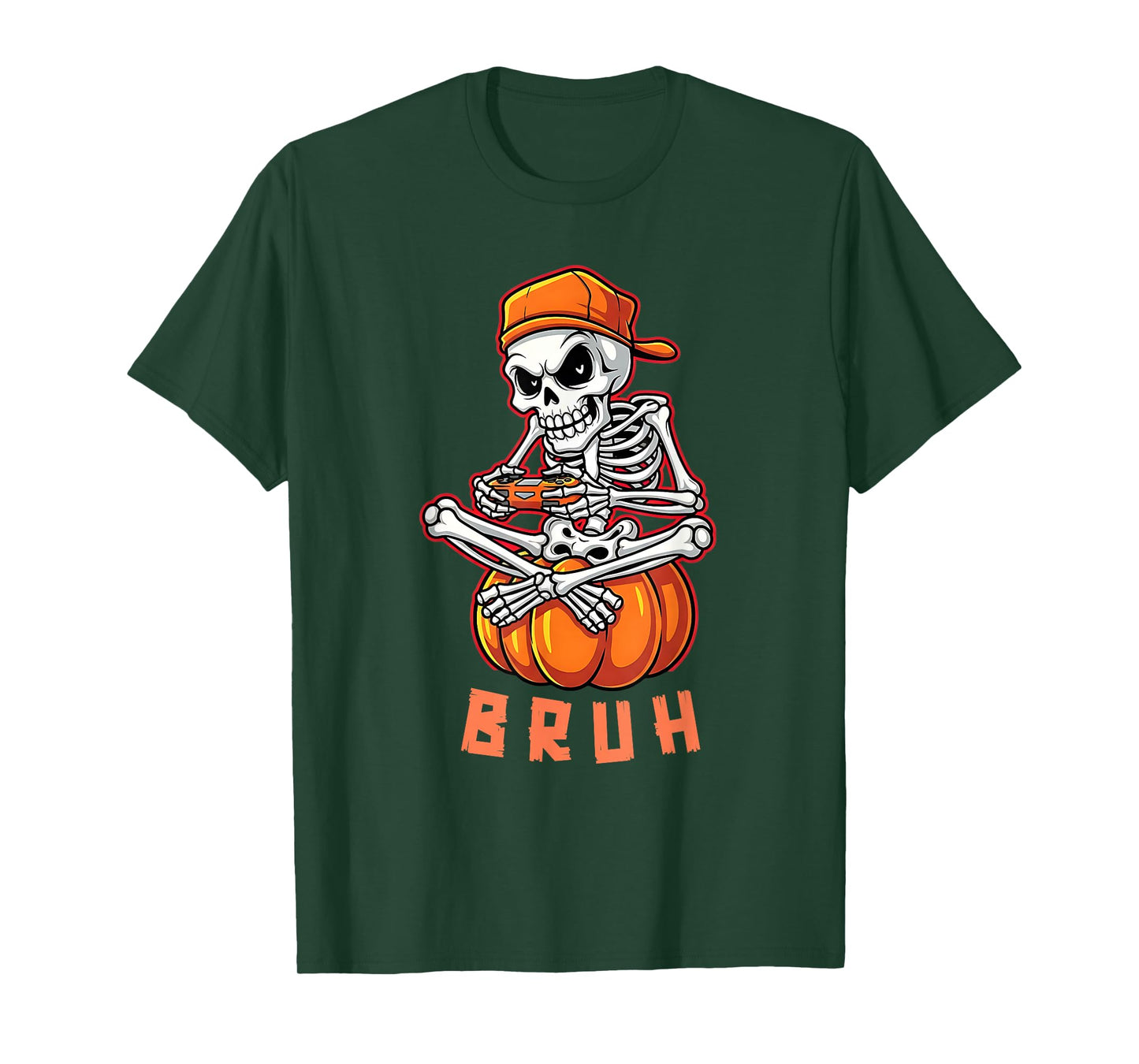 Halloween Skeleton Gamer Video Gaming Funny Skeleton T-Shirt
