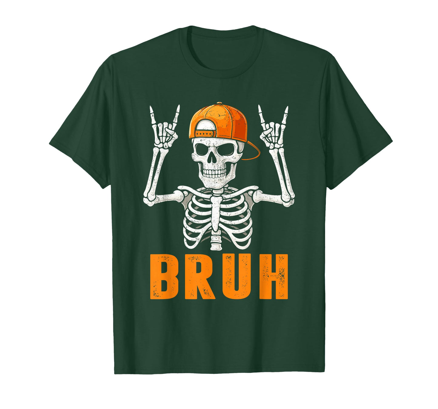 Cool Bruh Skeleton Rock On Funny Halloween Men Boys Kids T-Shirt