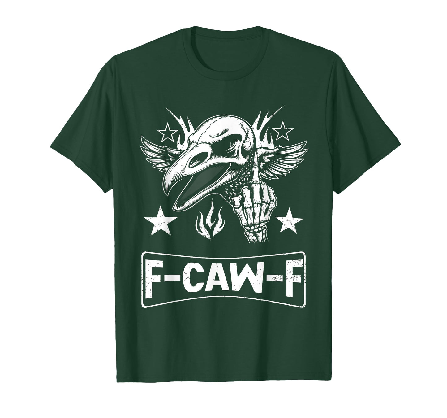 F-CAW-F Raven Skull Meme – Funny Gothic Crow Art T-Shirt