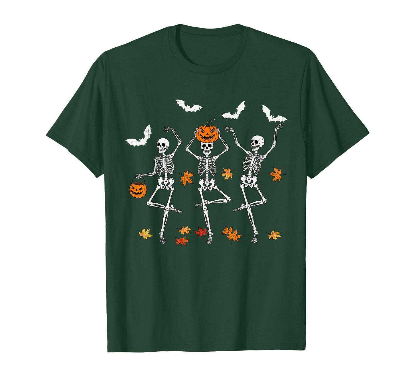Skeleton Spooky Dancing Fall Halloween Thanksgiving Dance T-Shirt