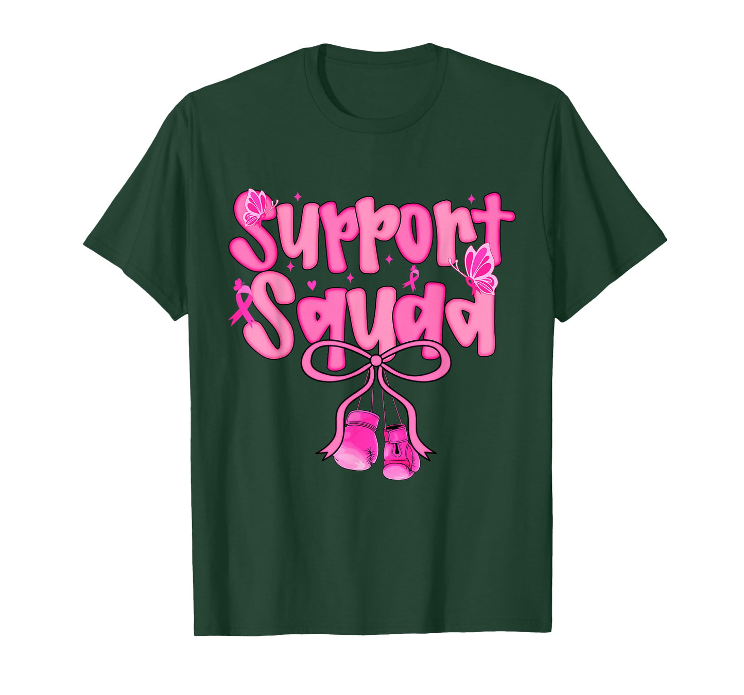 Support Squad Breast Cancer Awareness Month Pink Ribbon T-Shirt