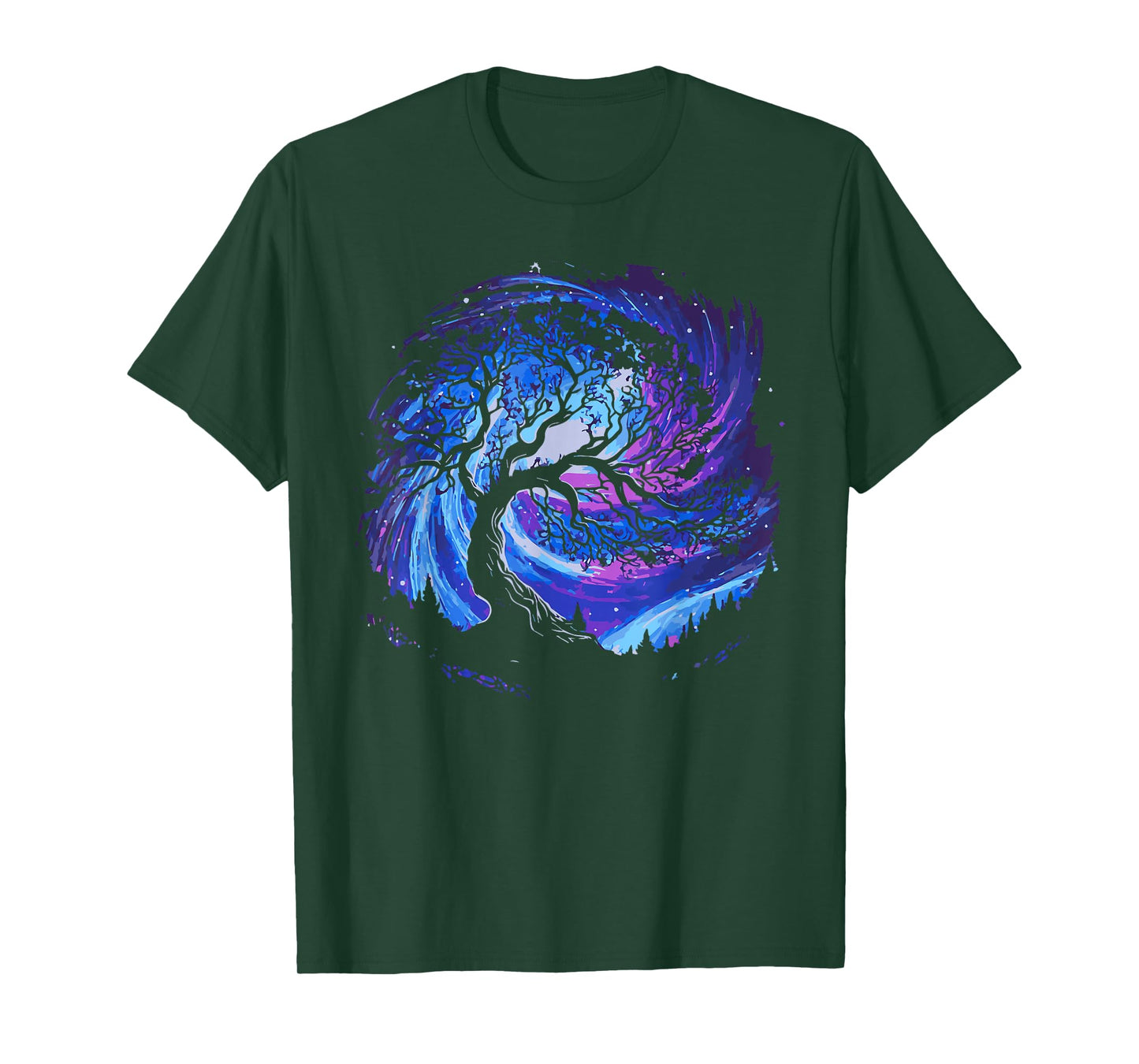 Space Tree Cosmic Starry Night Sky and Milky Way Gorgeous T-Shirt