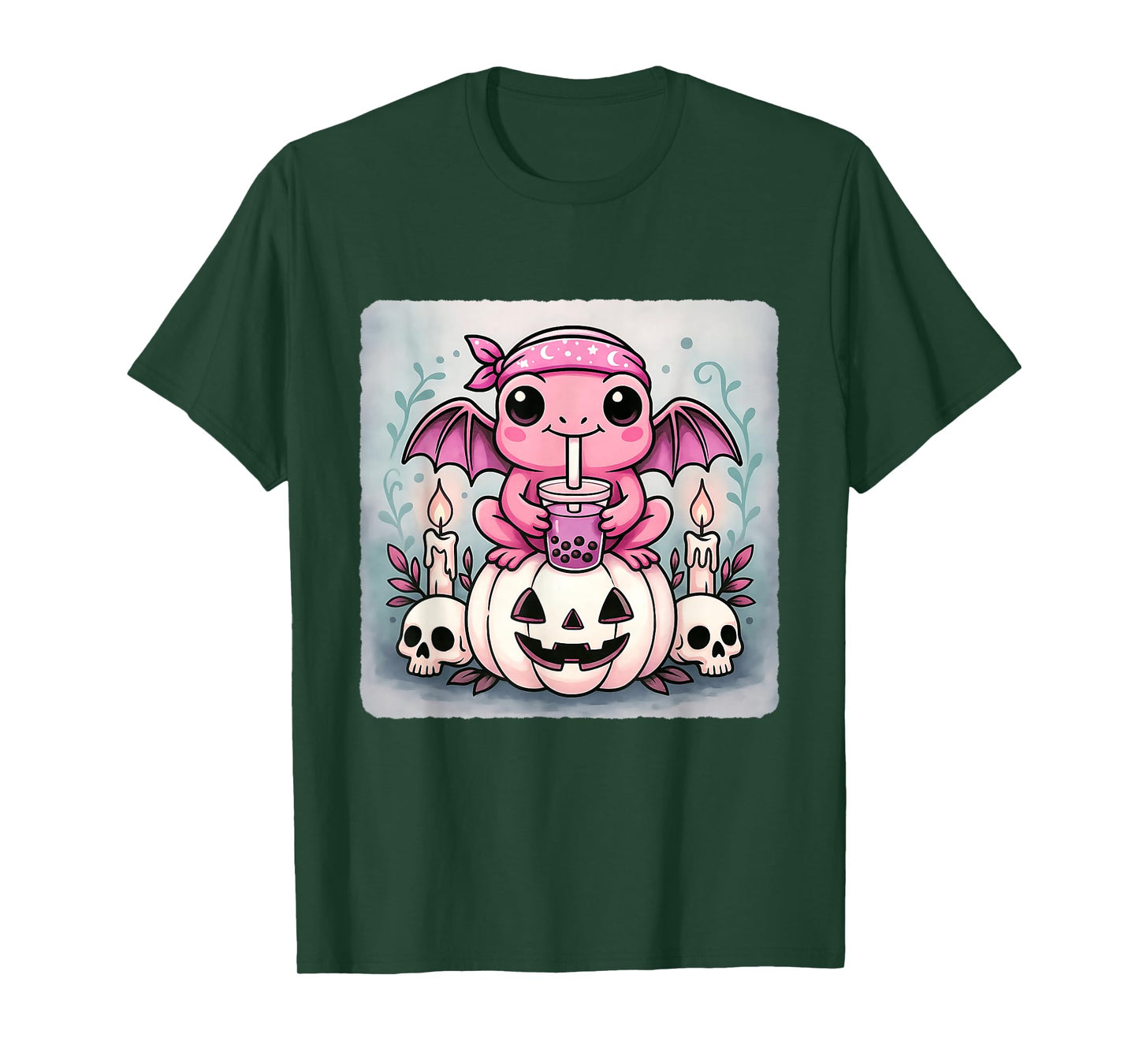 Frog Bat Kawaii Pastel Goth Creepy Cute Skeleton T-Shirt