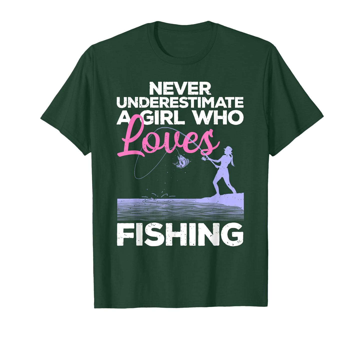 Cool Fishing For Women Girls Fisherman Fish Lure Saltwater T-Shirt