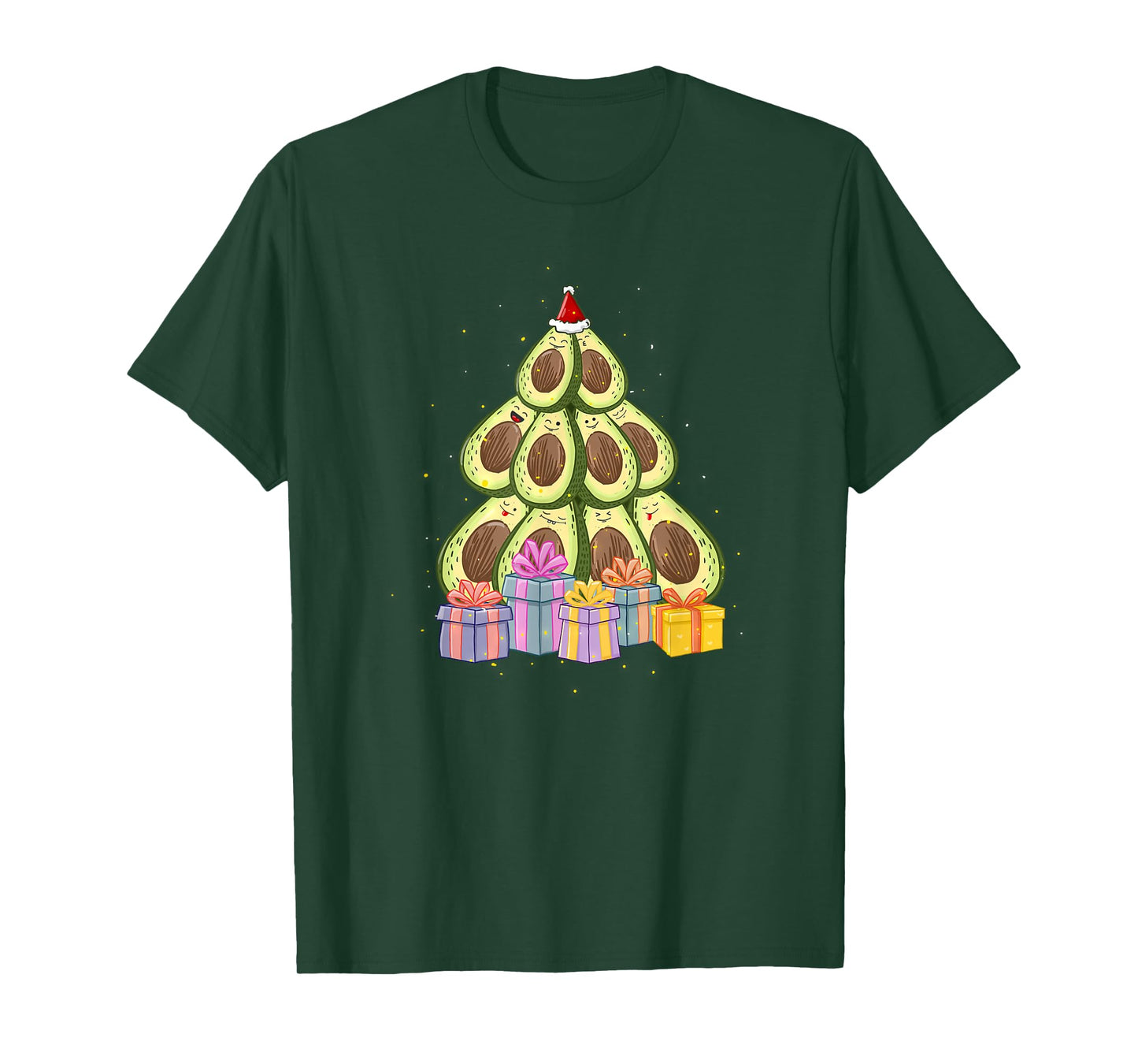 Avocado Christmas Tree Cute Festive Holiday Lover T-Shirt