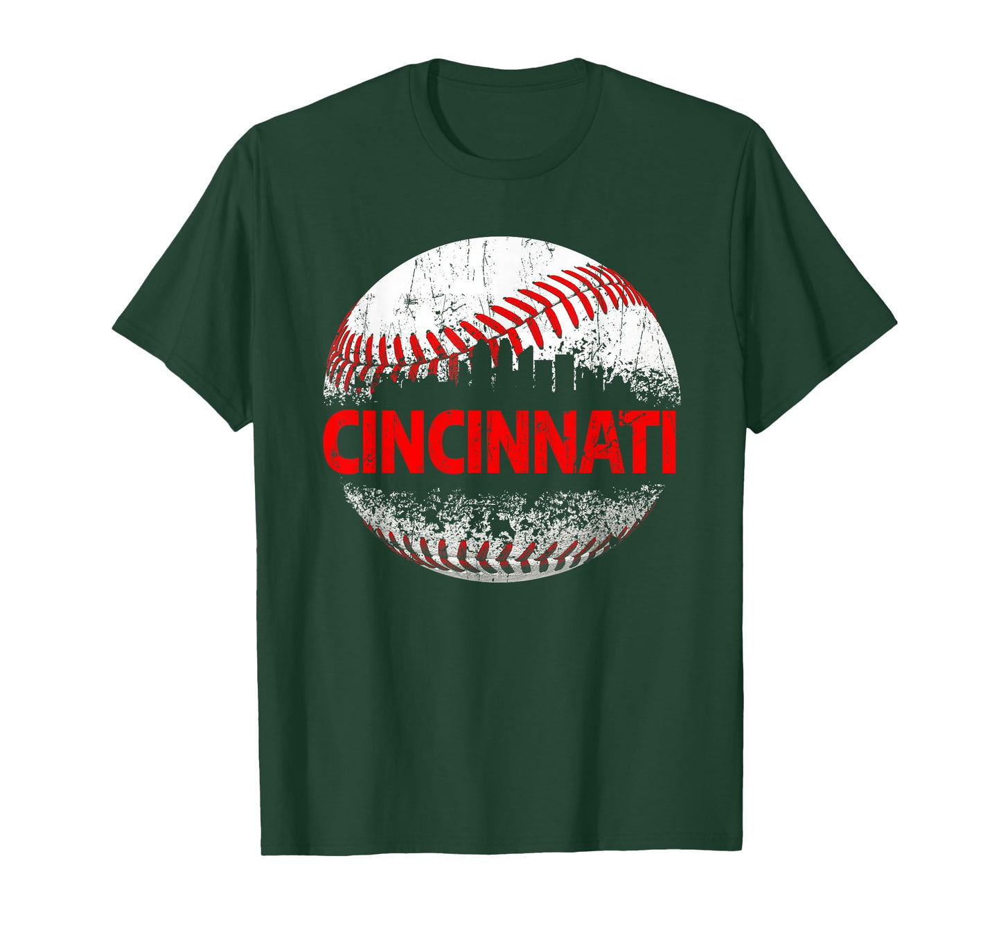 Cincinnati Souvenir Baseball City Downtown I Love Cincinnati T-Shirt