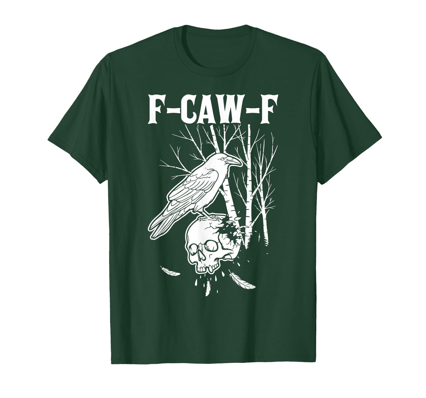 Halloween F Caw F Black Bird F-Caw-F Crow Women Men T-Shirt