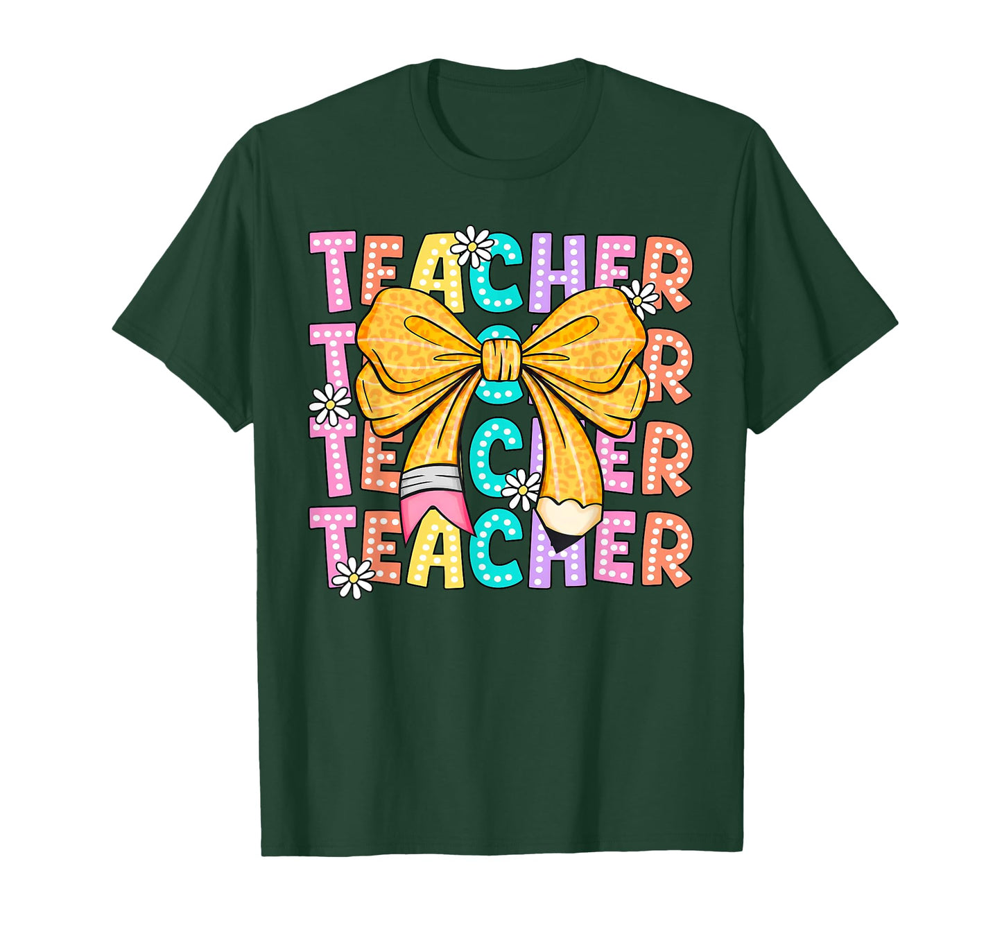 Coquette Bow Teacher Student Happy First Day Back To School T-Shirt
