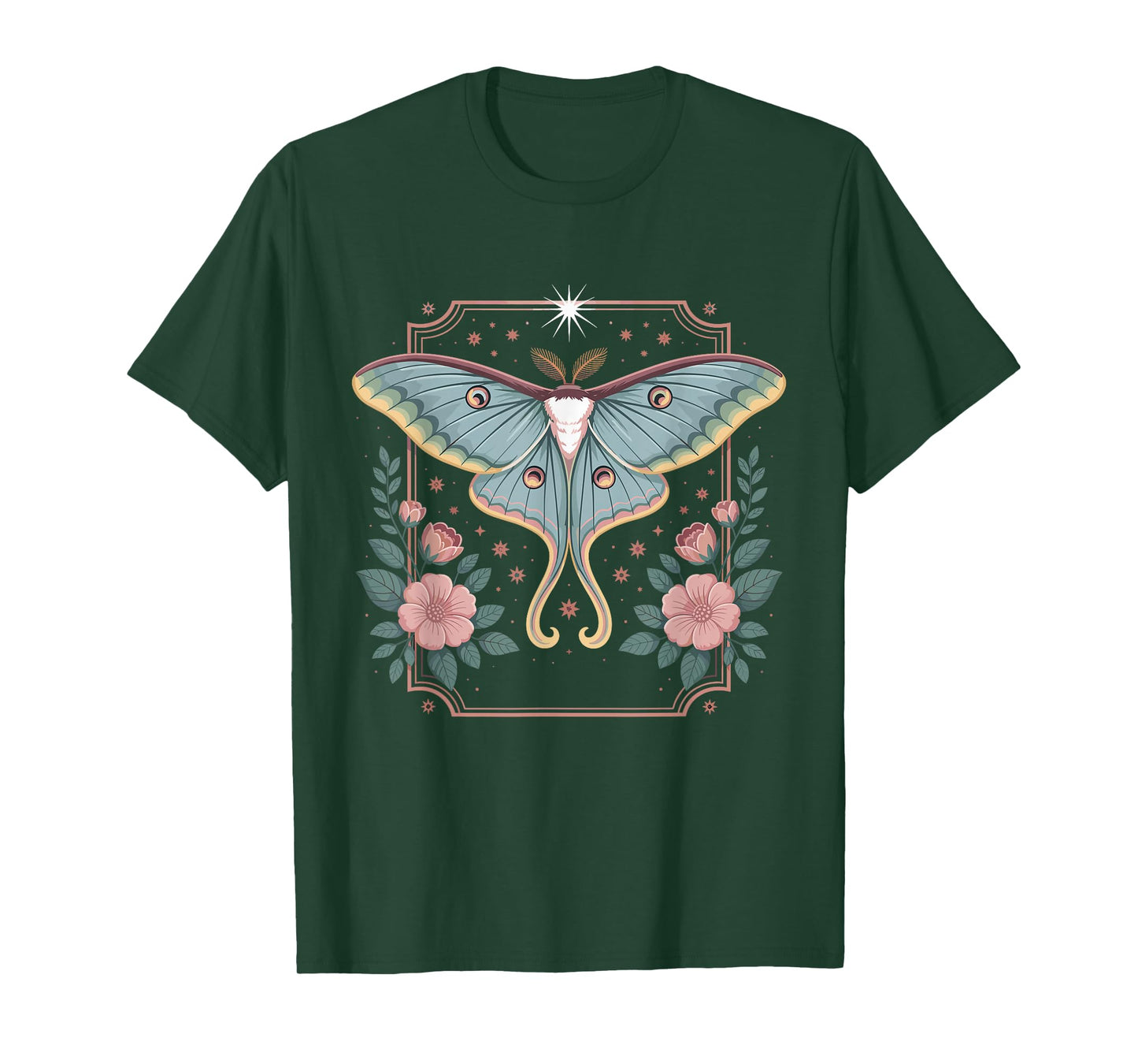 Aesthetic Goth Enthusiast Fairy Grunge Insect Luna Moth T-Shirt