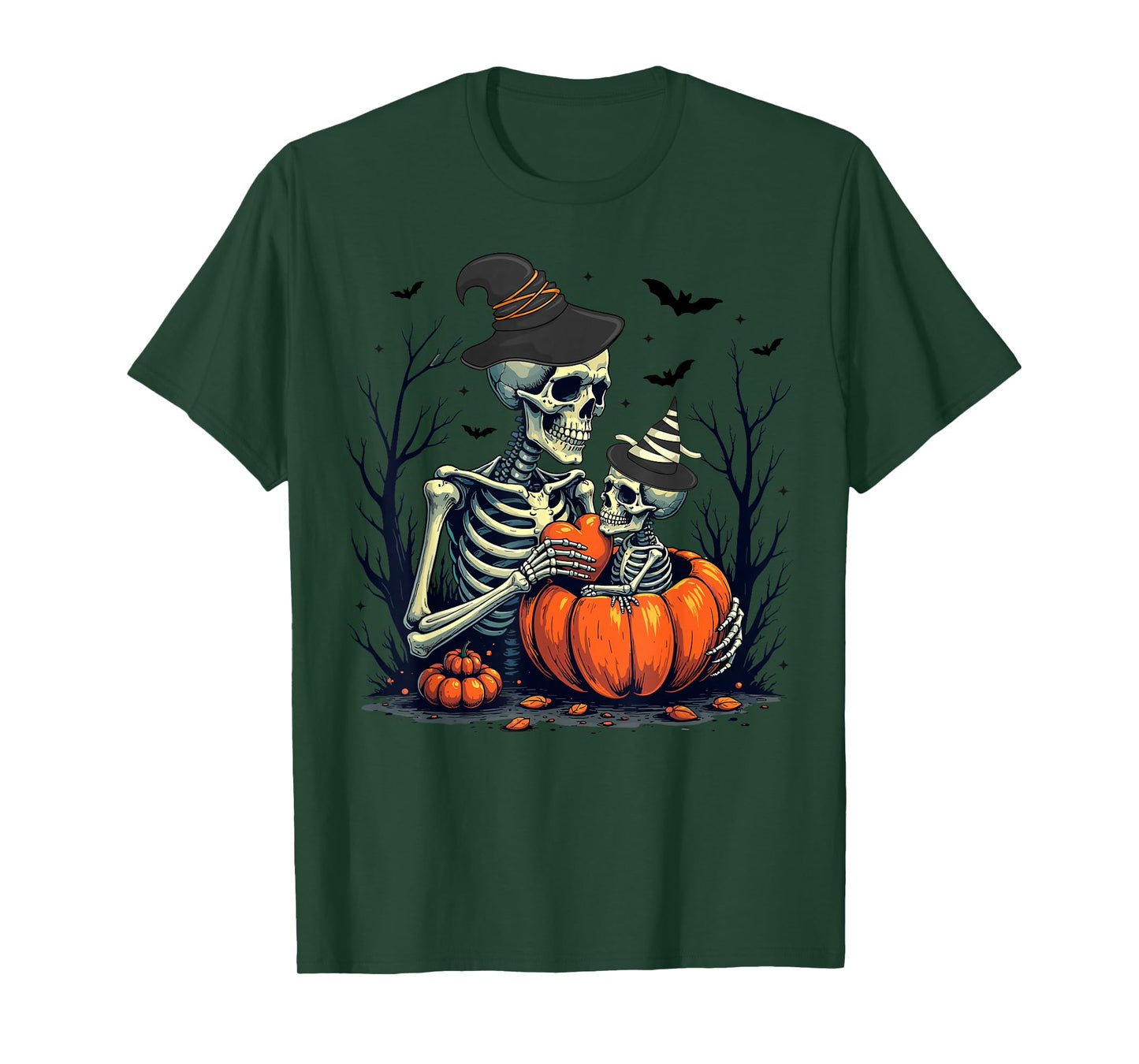 Skeleton Pregnancy Announcement Mom Women Halloween T-Shirt