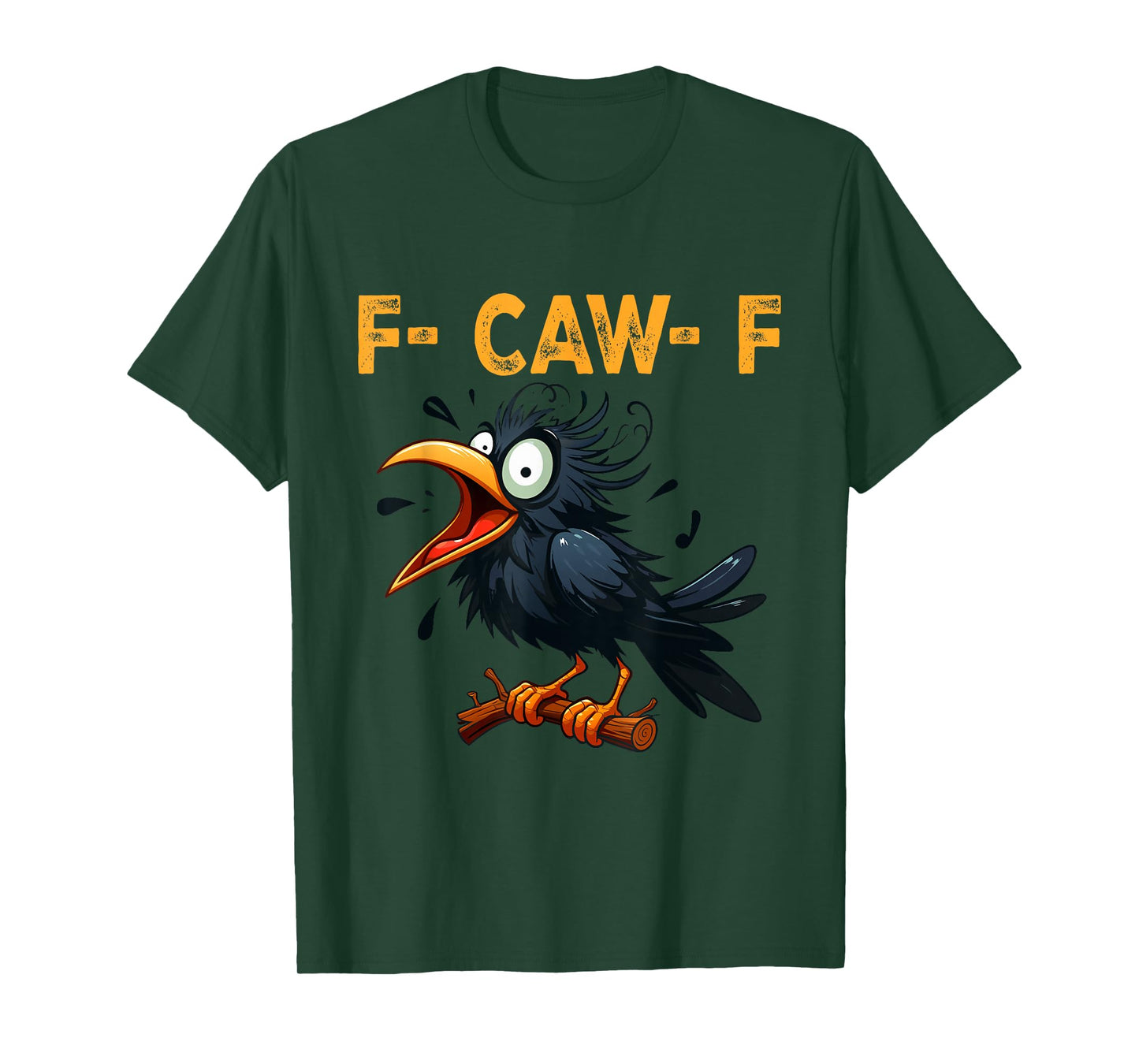 Funny f caw f Crow Women Men, Gothic Halloween Raven Meme T-Shirt