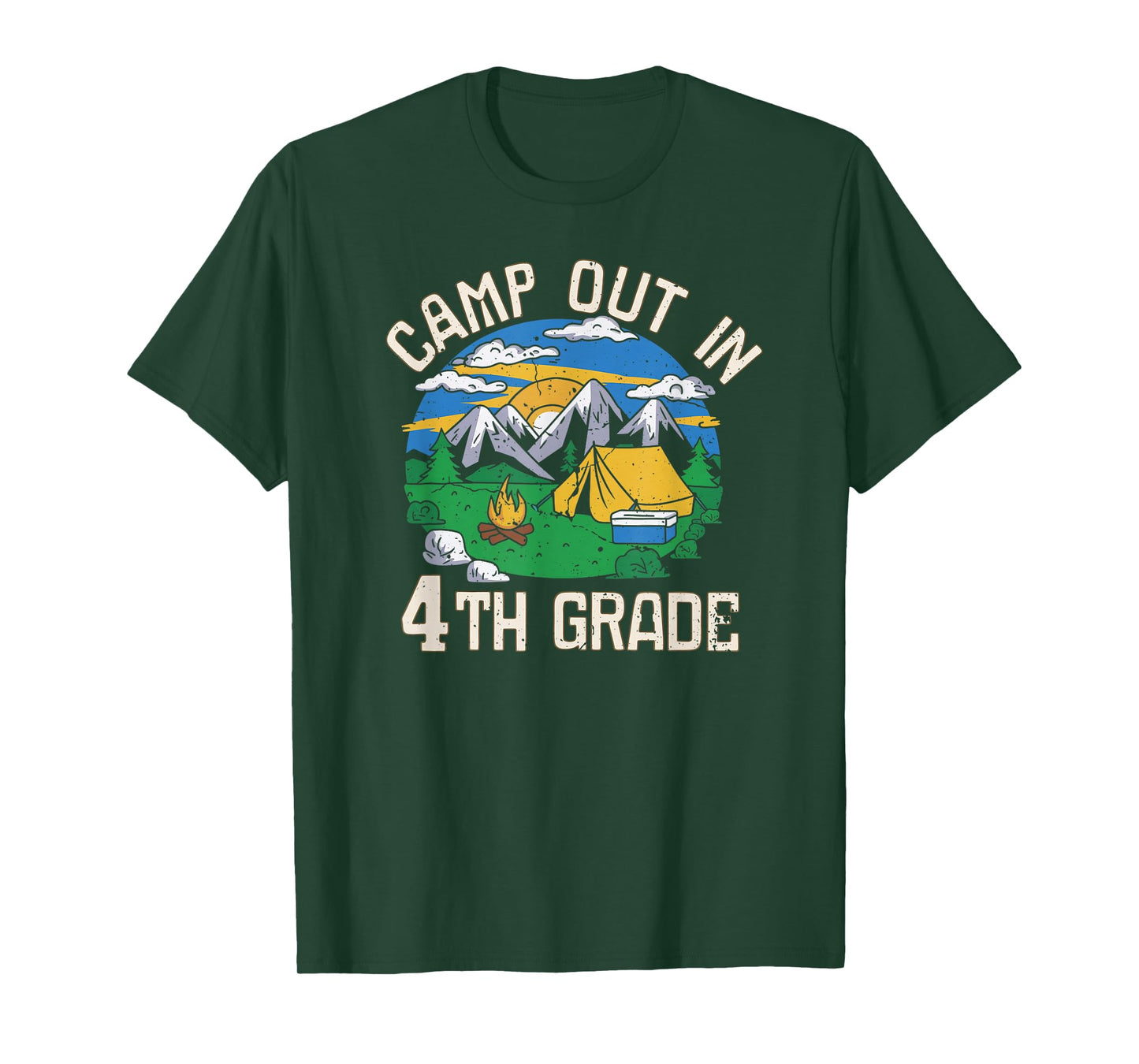 Camp out In 4th Grade Funny Camping Lovers Back to School T-Shirt