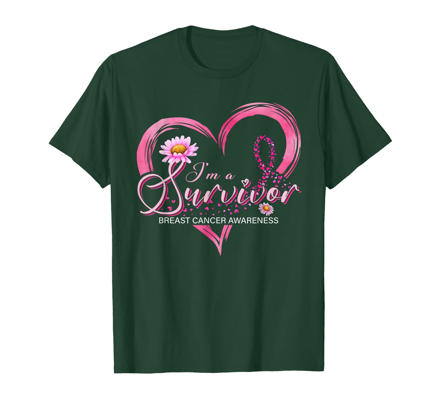 I'm A Survivor Butterfly Fight Breast Cancer Awareness Women T-Shirt