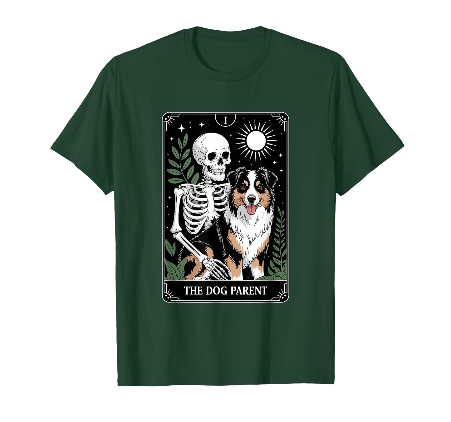 Funny Tarot Dog Parent Australian Shepherd T-Shirt