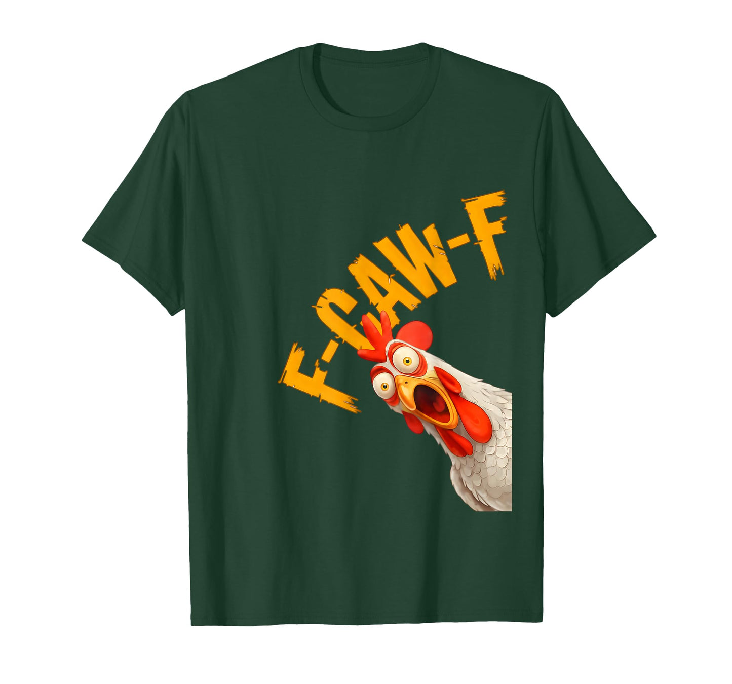 Funny F-Awk-F Chicken F-Caw-F Rooster Pun Retro T-Shirt