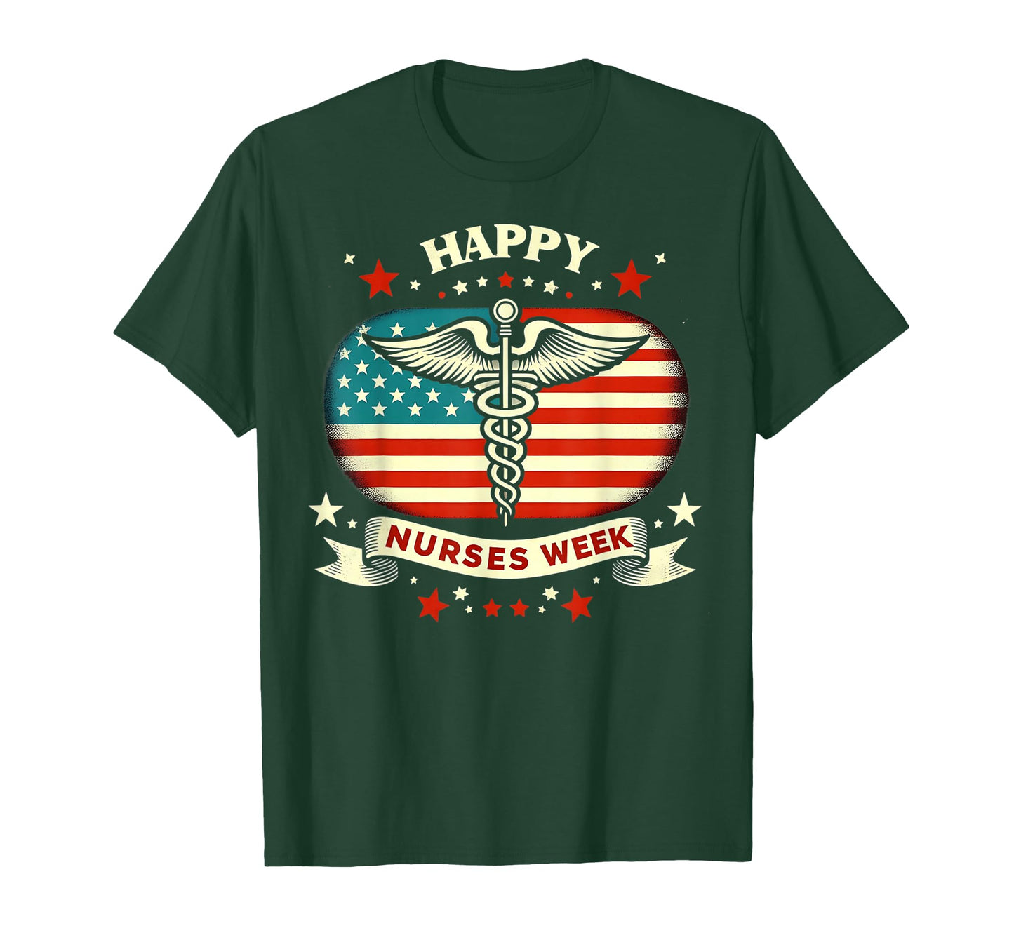 Happy nurses week, Great Nurses week 2025 American flag T-Shirt