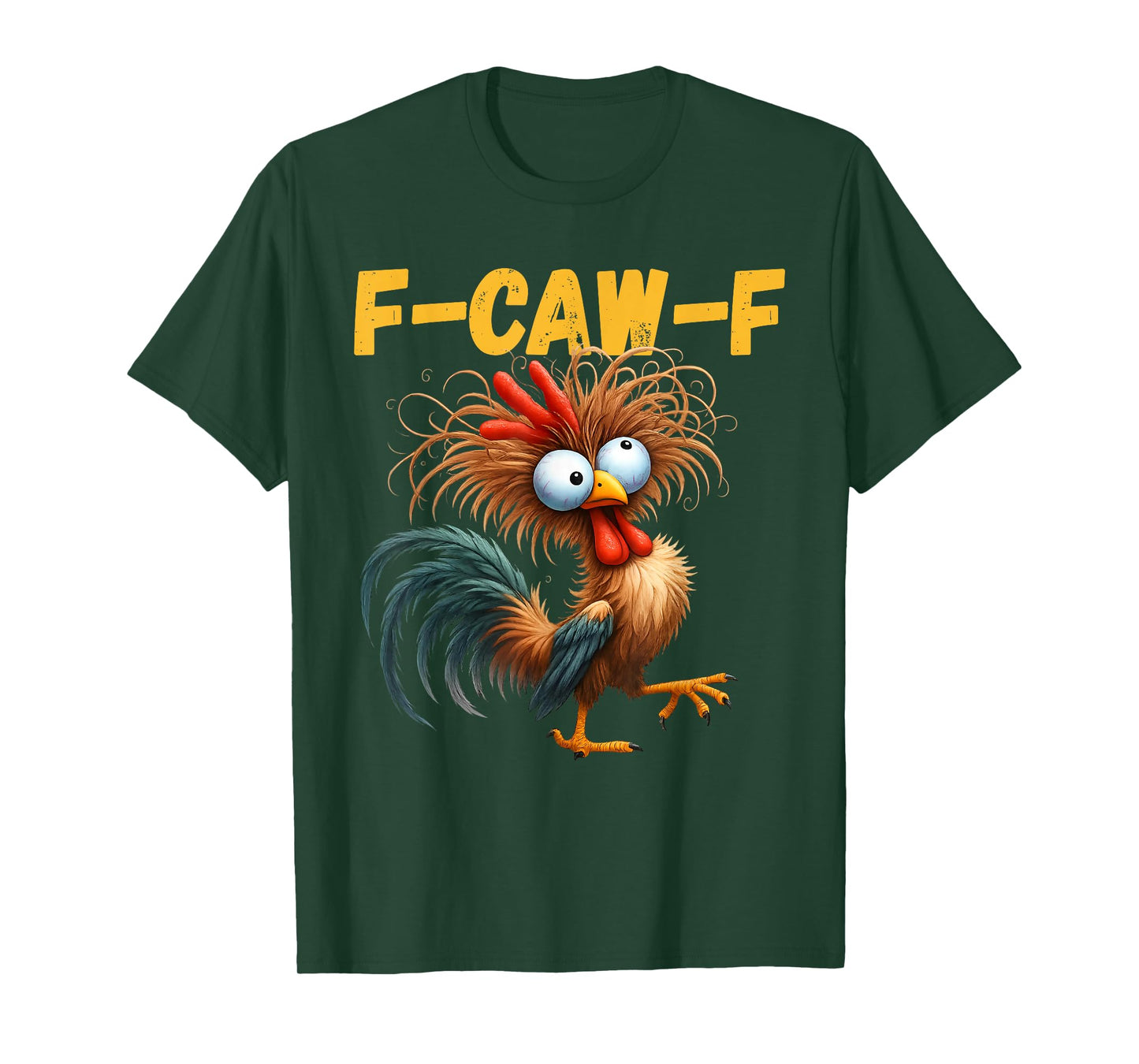 F-Caw-F Chicken Funny Screaming Rooster Meme Vintage Weird T-Shirt