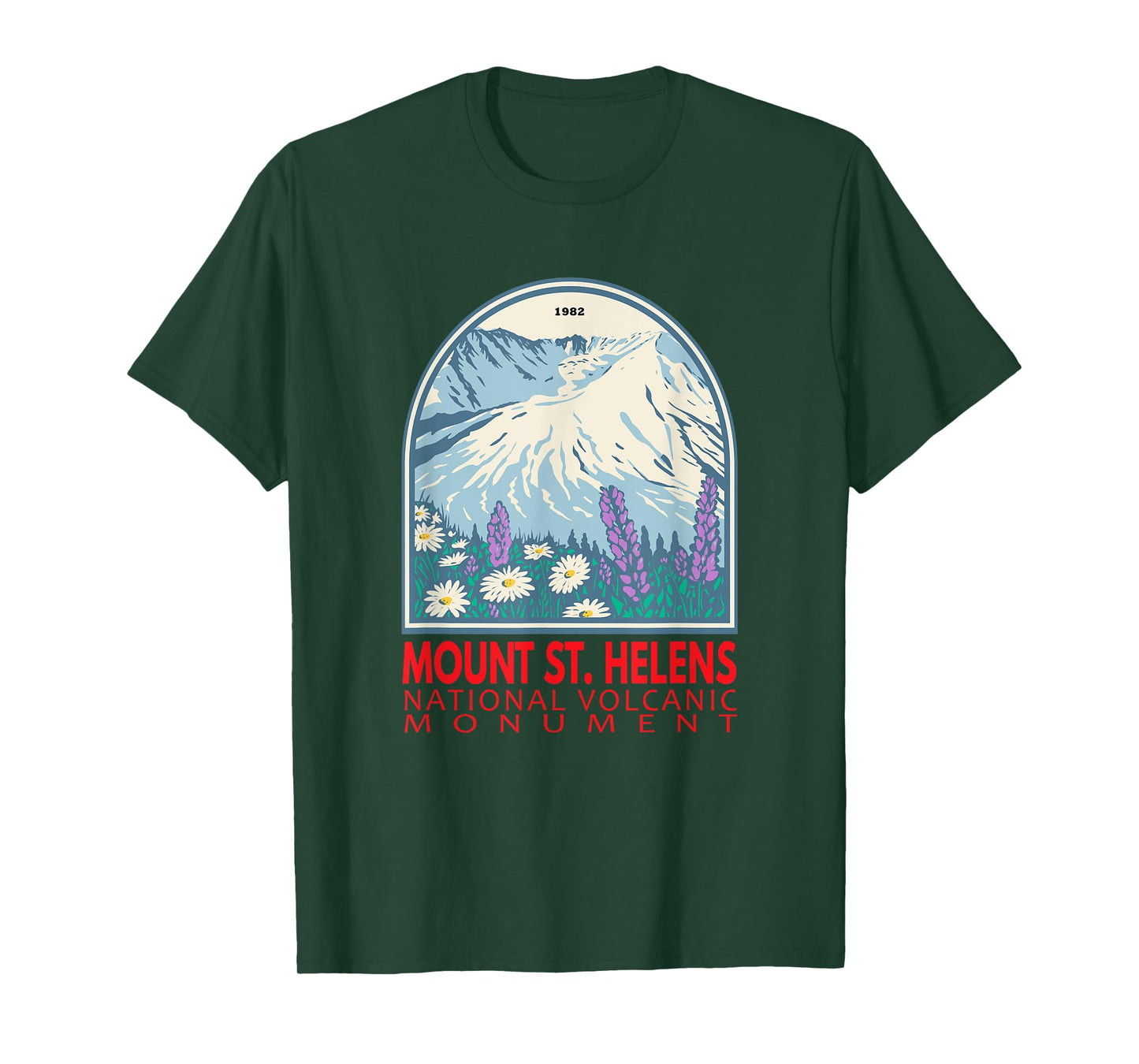 Mount St Helens National Volcanic Monument Emblem Vintage T-Shirt