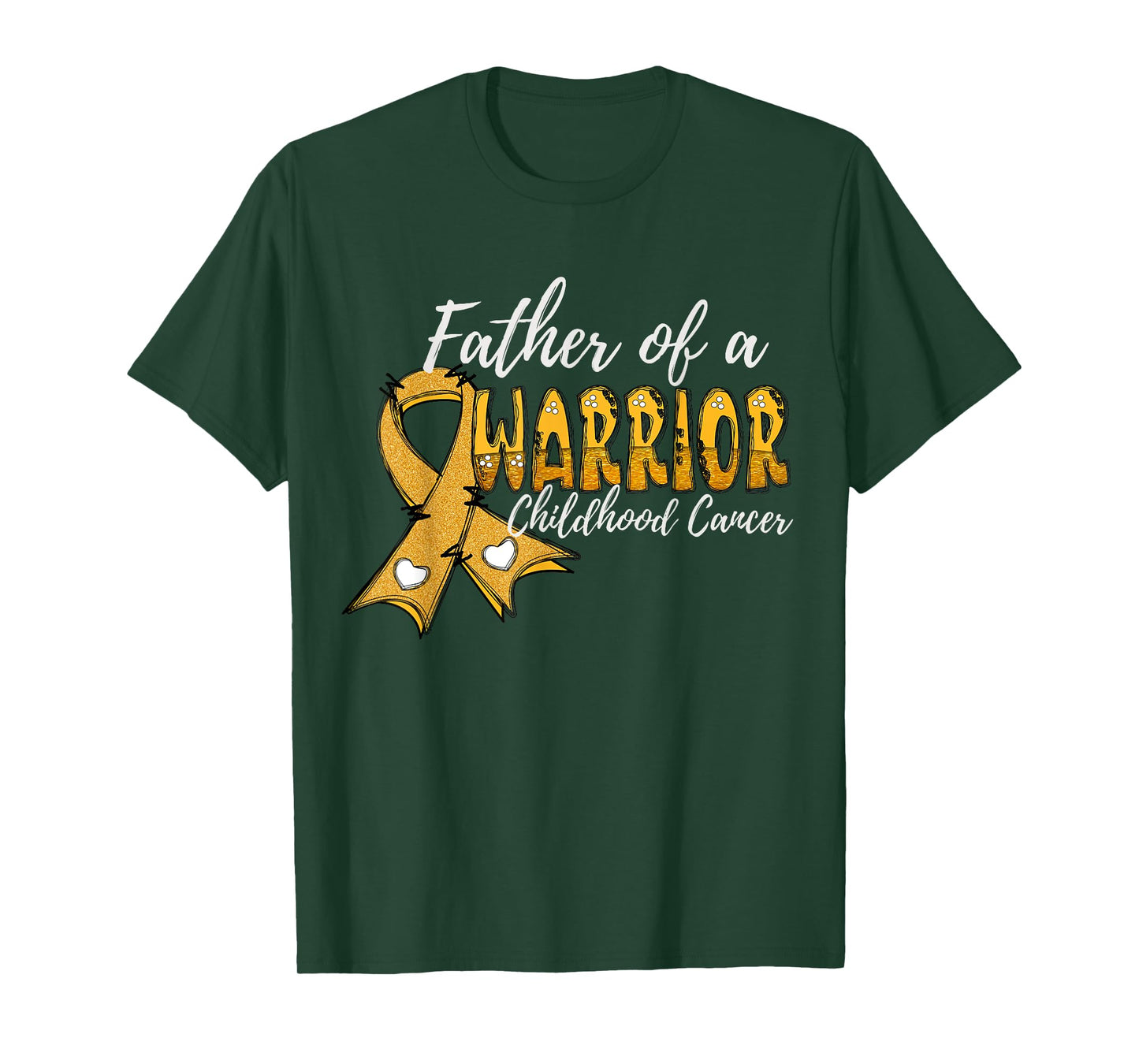 Father Of A Warrior Child Cancer Awareness Family T-Shirt