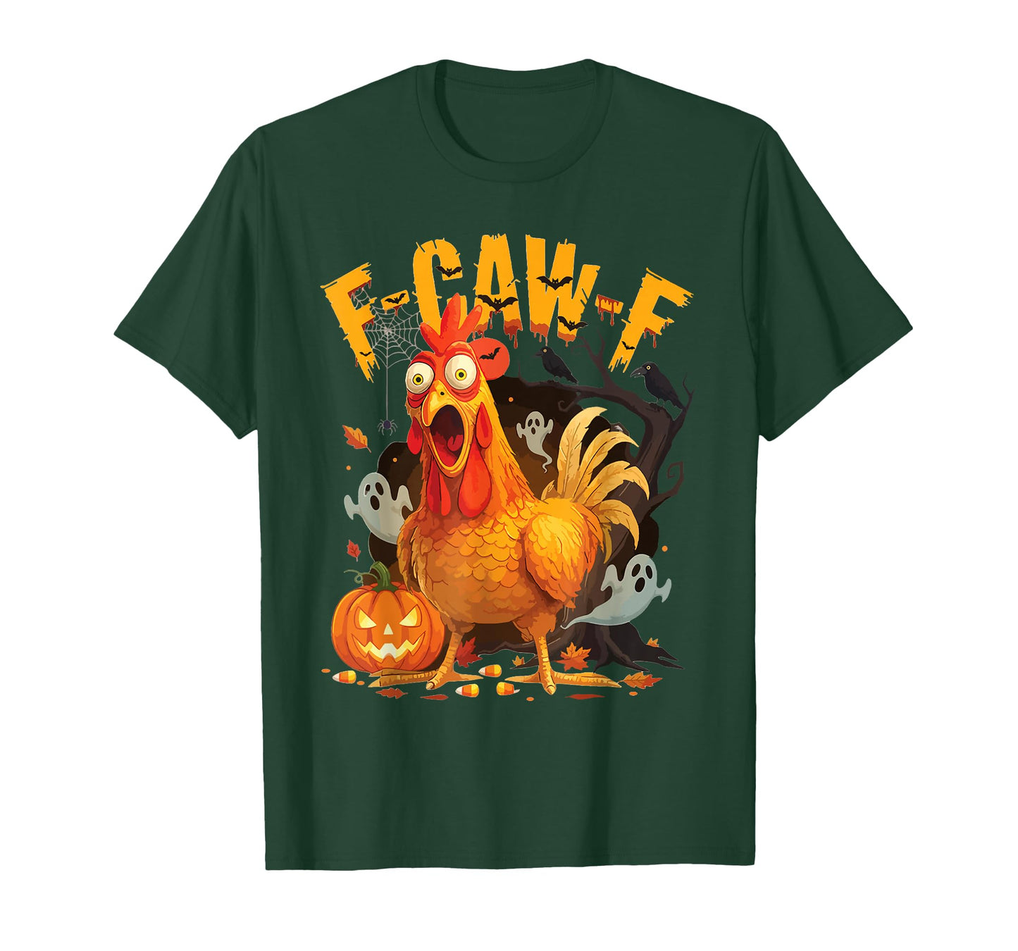 Funny F-Caw-F Funny Chicken Adult Humor Halloween T-Shirt