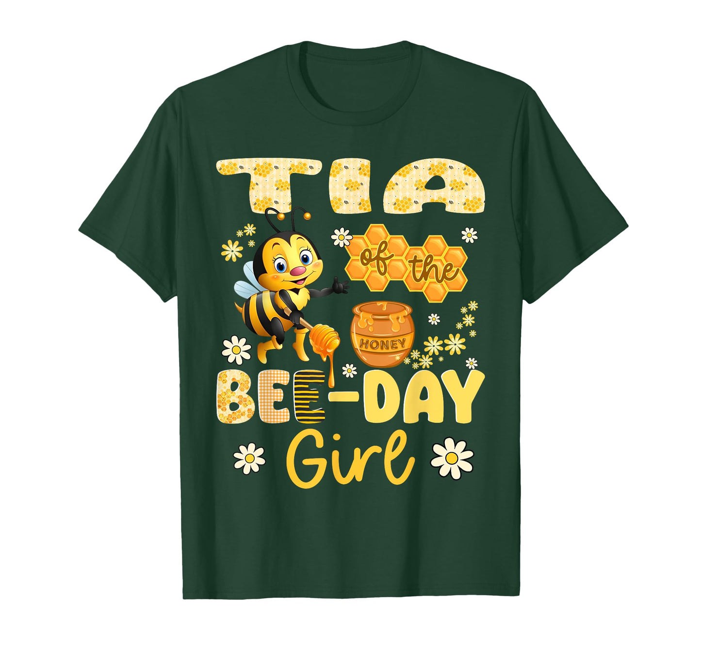 Tia Of The Bee-Day Girl Funny Bee Birthday Party T-Shirt
