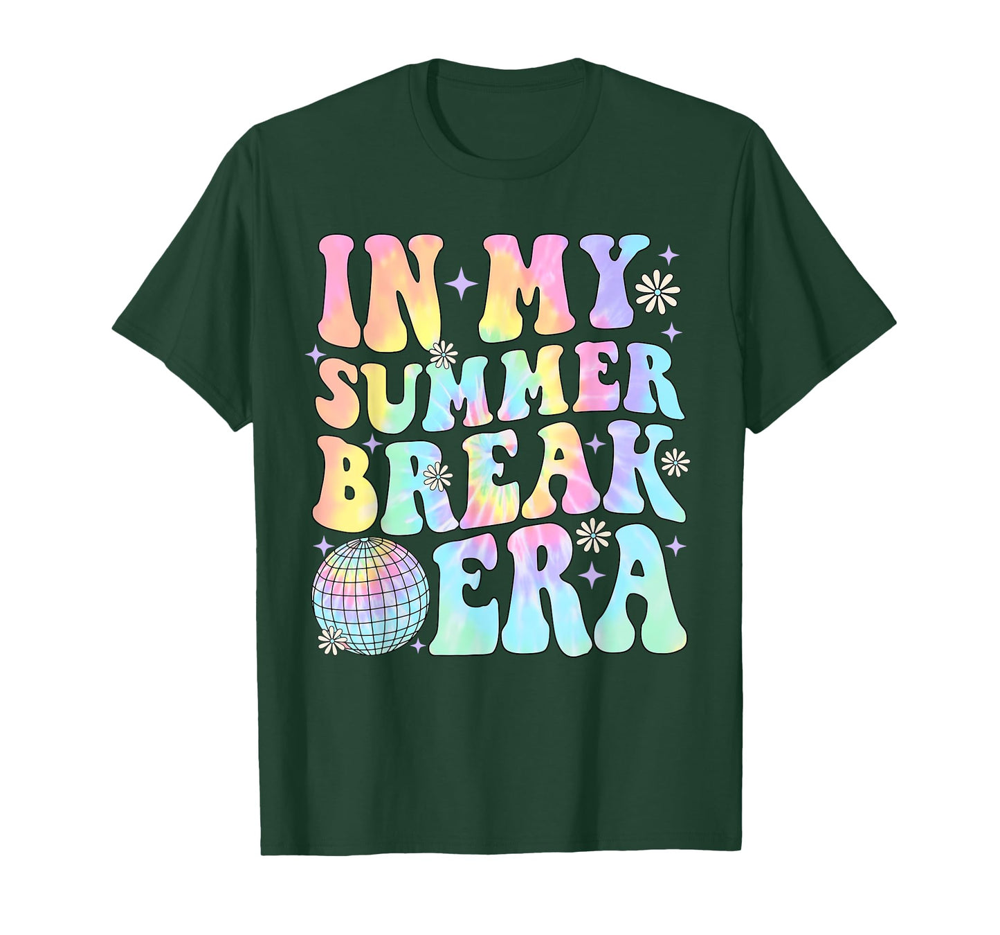 In My Summer Break Era Teacher Summer Break Vacation Groovy T-Shirt