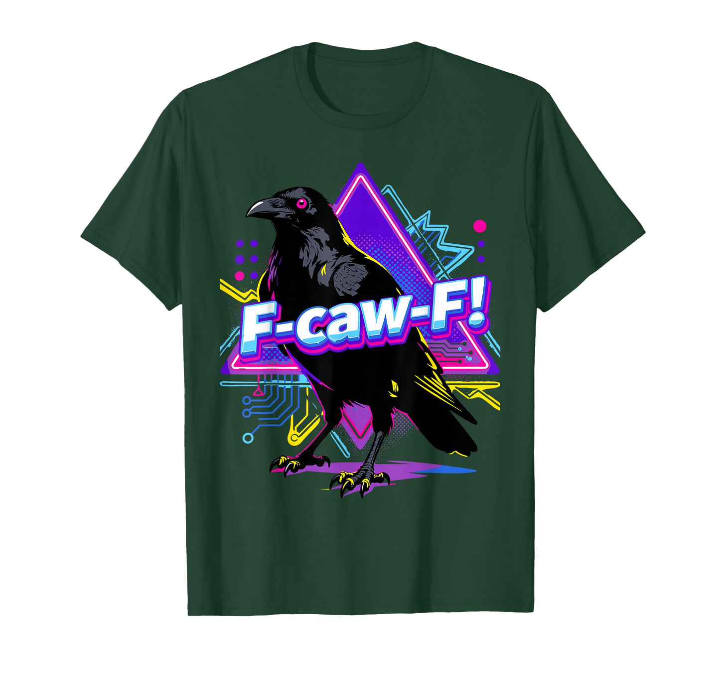 F-caw-F Crow Adult Humor Retro Vintage Raven T-Shirt