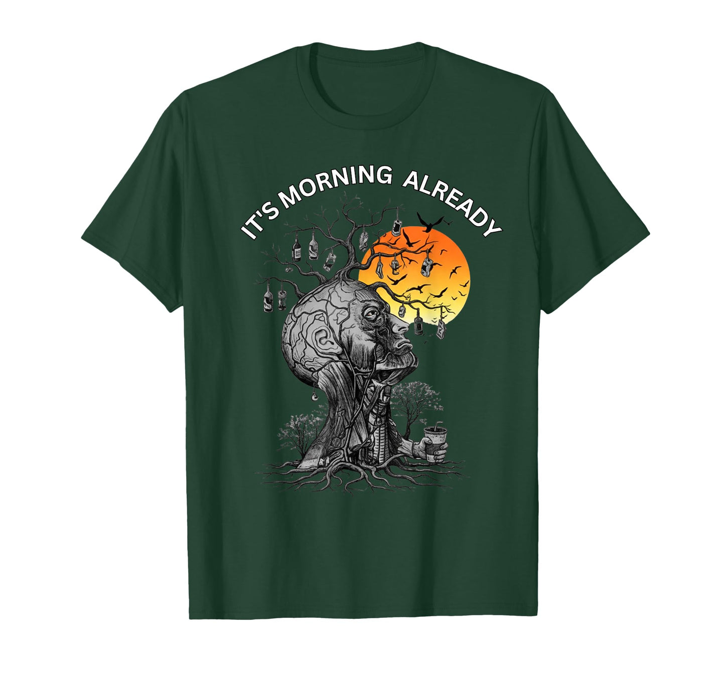 It's Morning Already Hangover Human Tree for Party Lovers T-Shirt