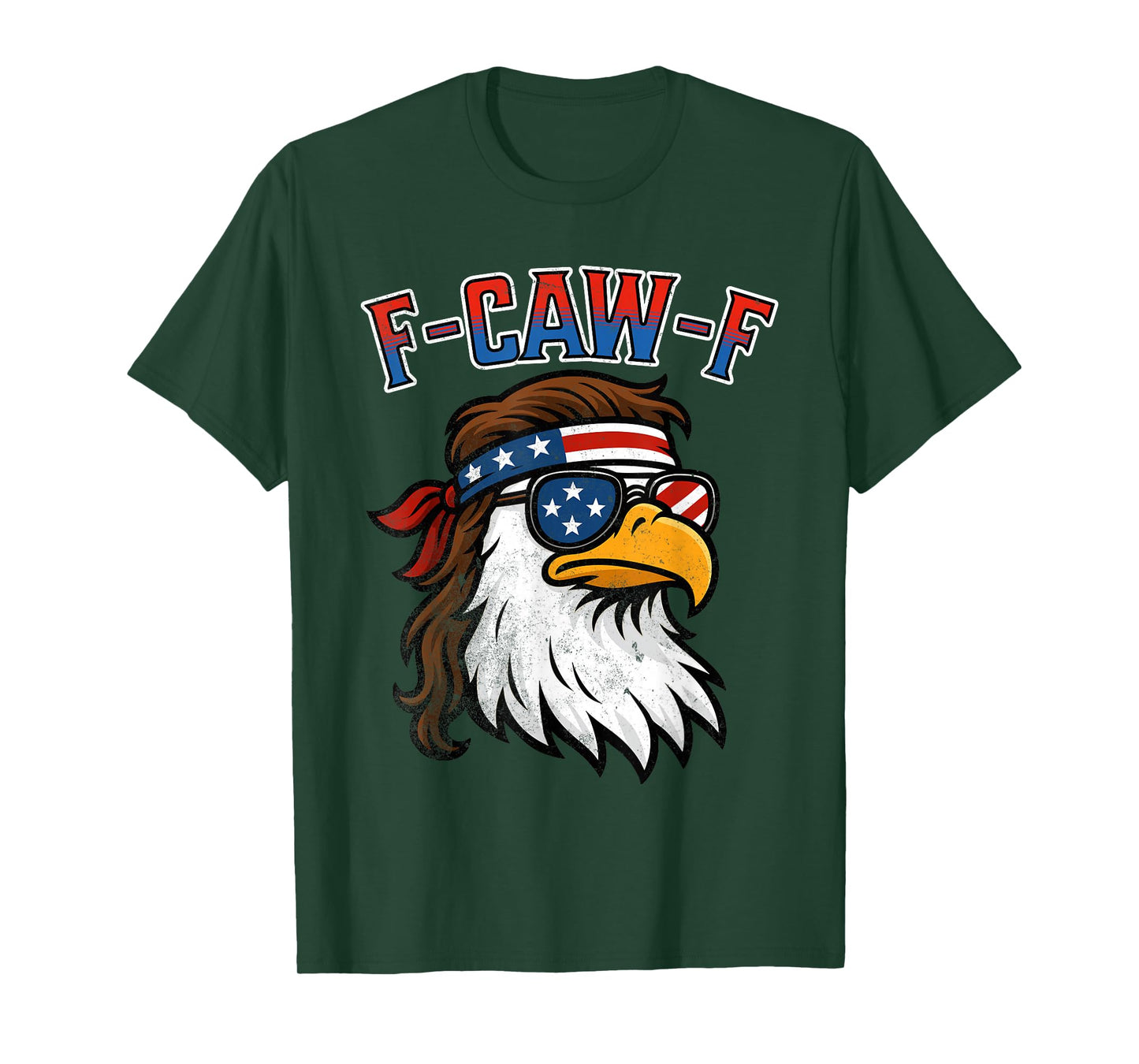 F Caw F American Flag Eagle T-Shirt