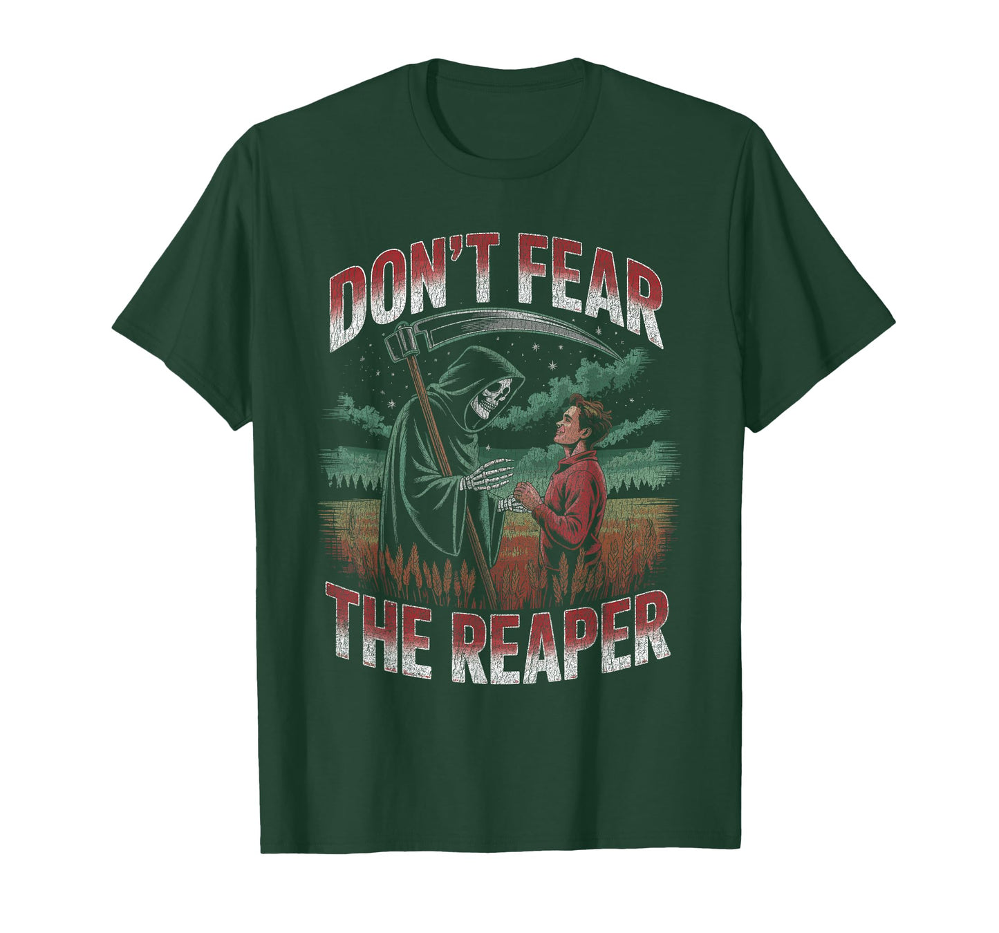 Don’t Fear The Reaper Skeleton and Human Scene T-Shirt