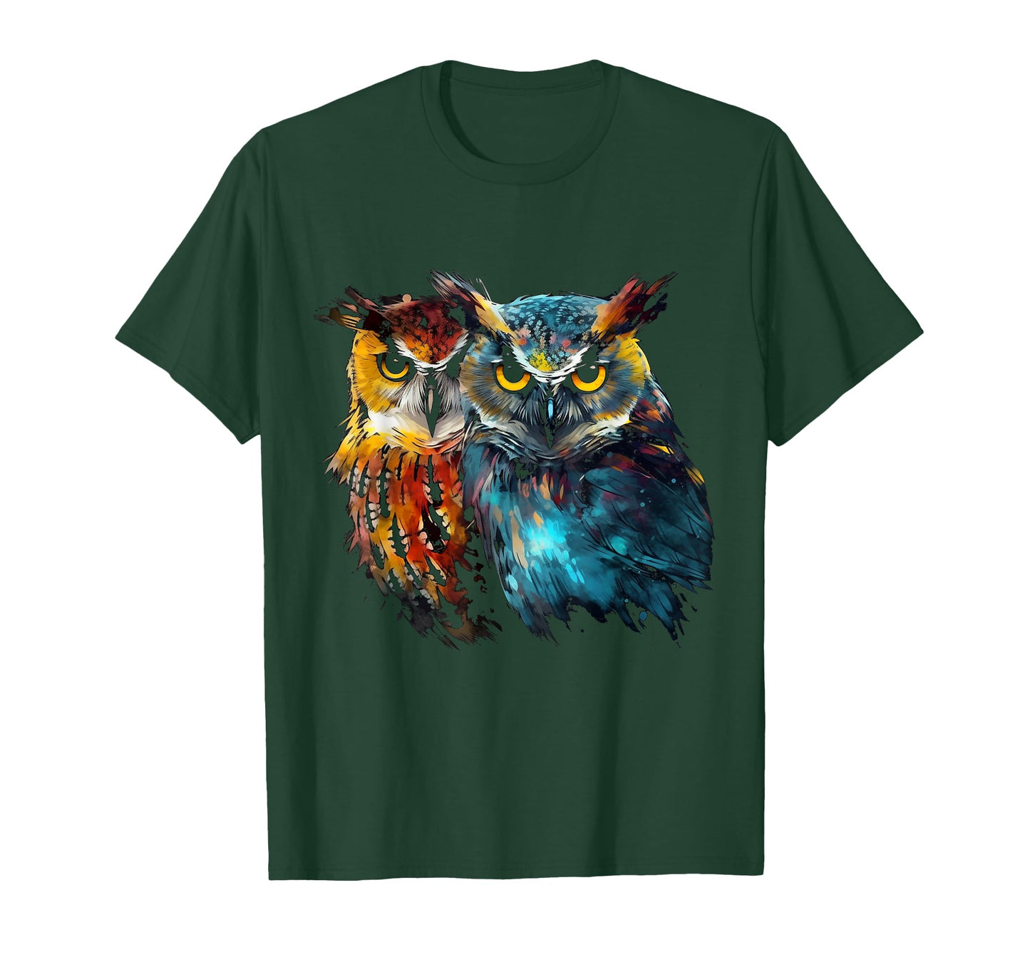 Owl Art - Animal Artwork Bird Owl T-Shirt