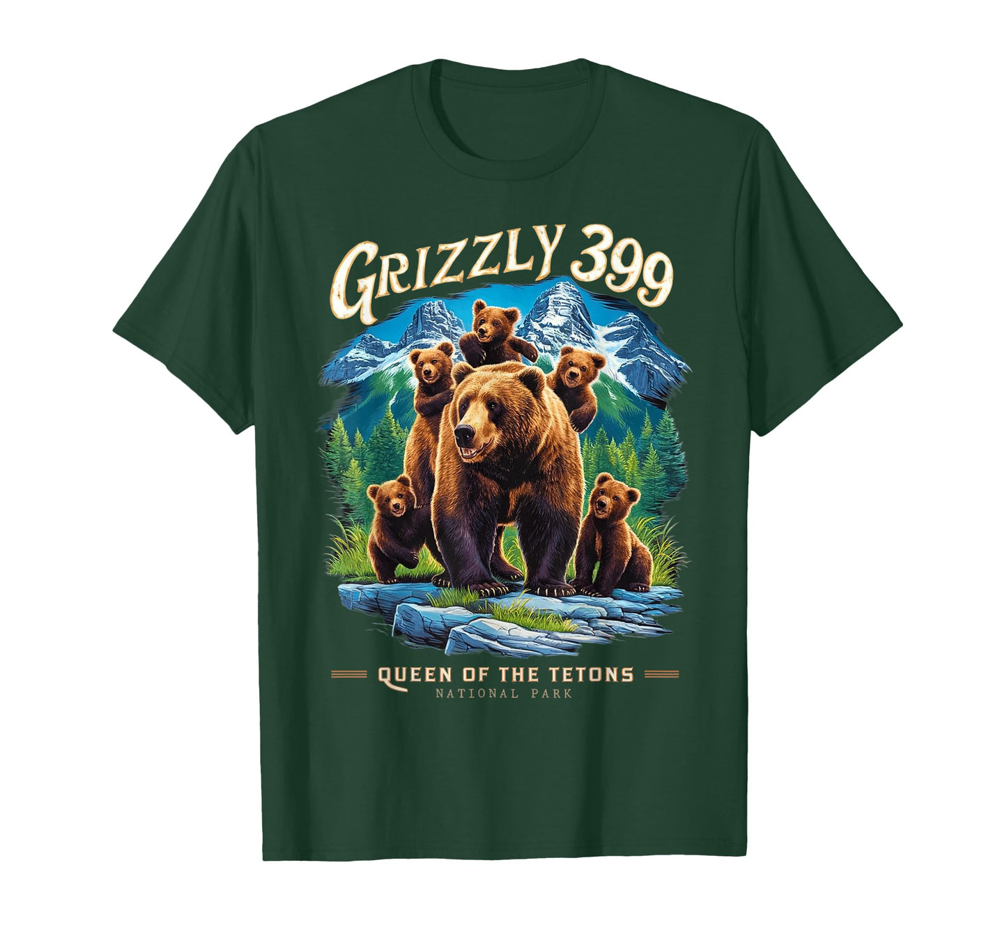 Grizzly 399 Bear Lovers Queen Of The Tetons National Park T-Shirt