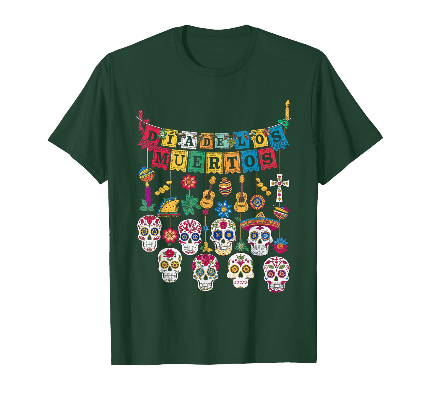 Dia De Los Muertos Sugar Skull Celebration Art Love T-Shirt
